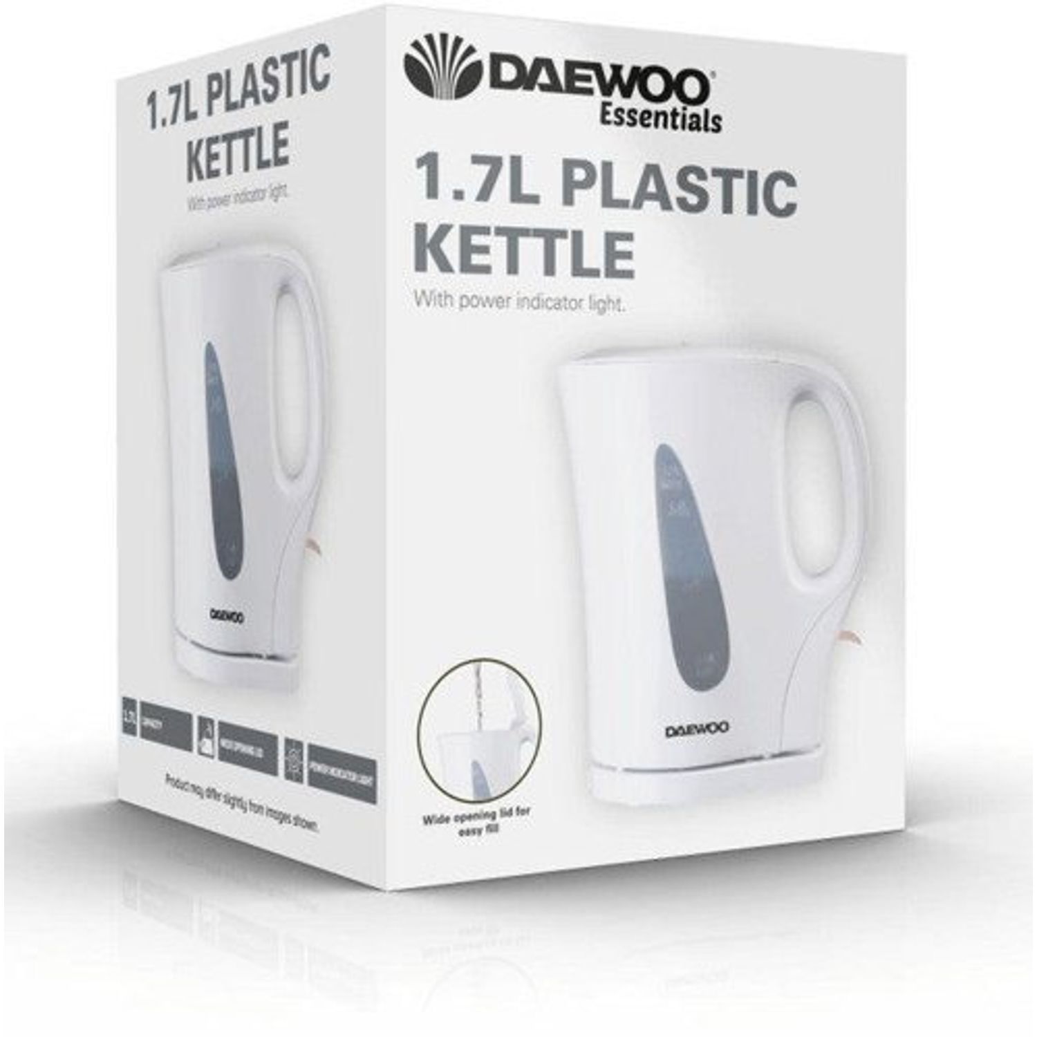 Daewoo Electronics Cordless Jug Kettle White - 1.7L