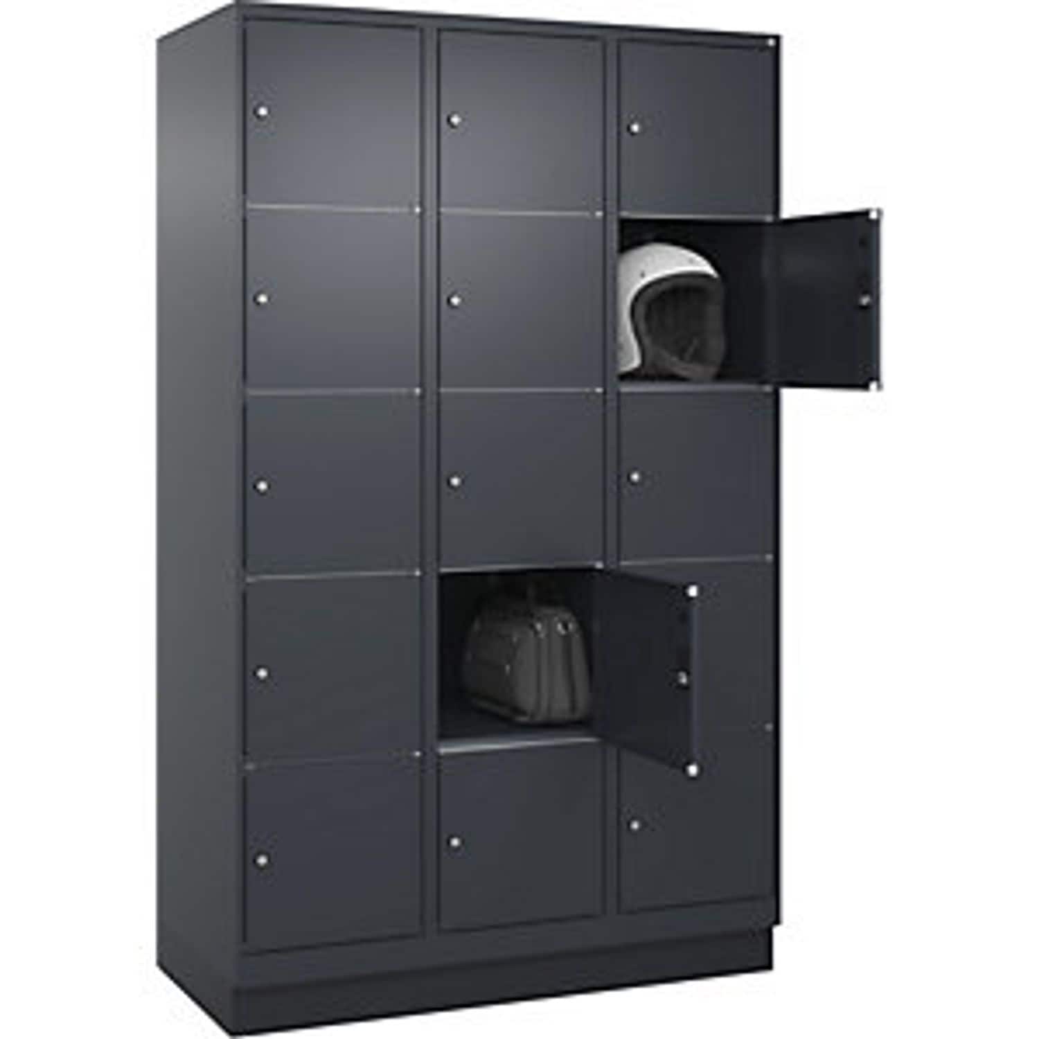 EUROKRAFTpro Evolo Plus Bench Seat Z Locker 2 Compartments Grey 808527