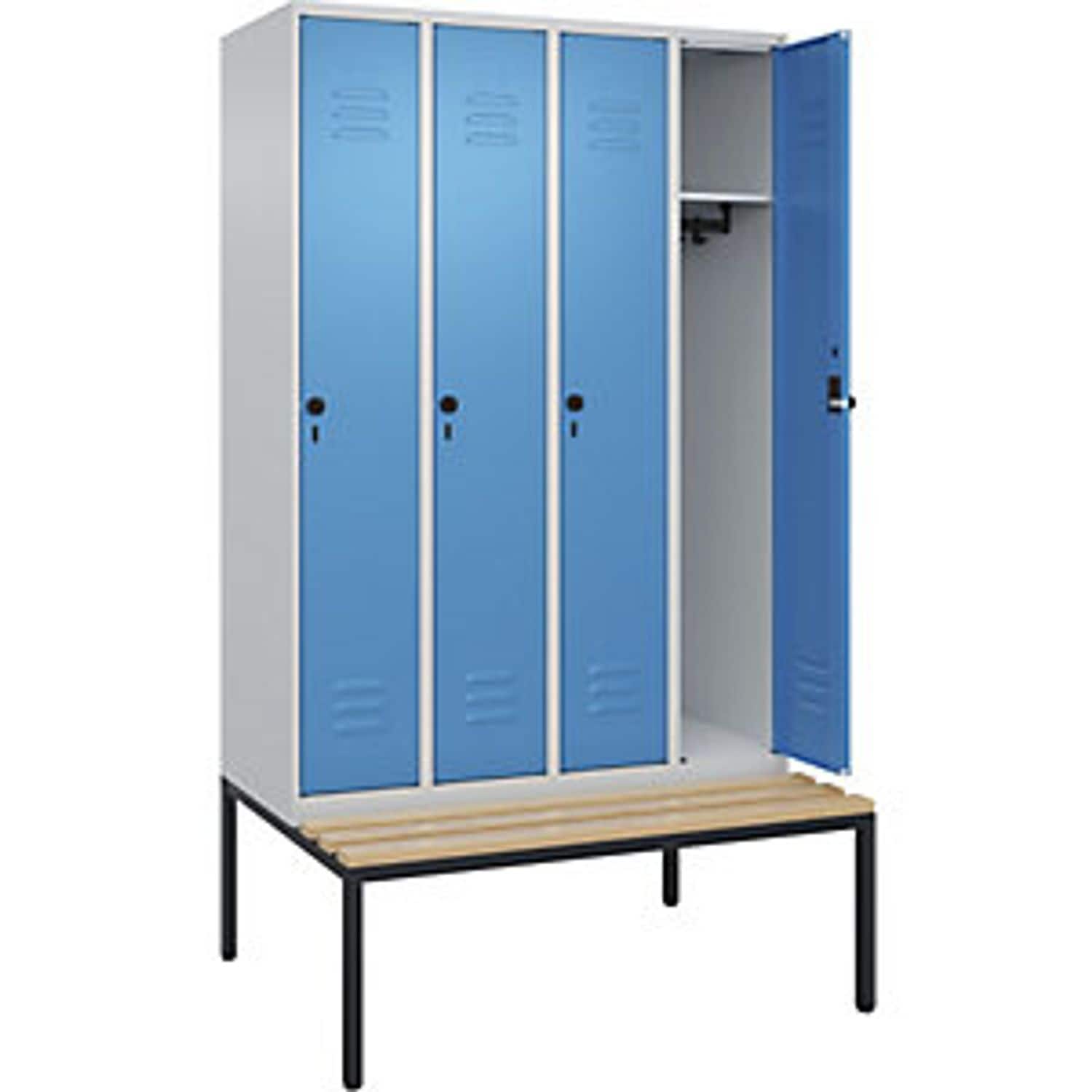 EUROKRAFTpro Evolo Plus Z-locker 2 Compartments Light Grey/light Blue 809944 800