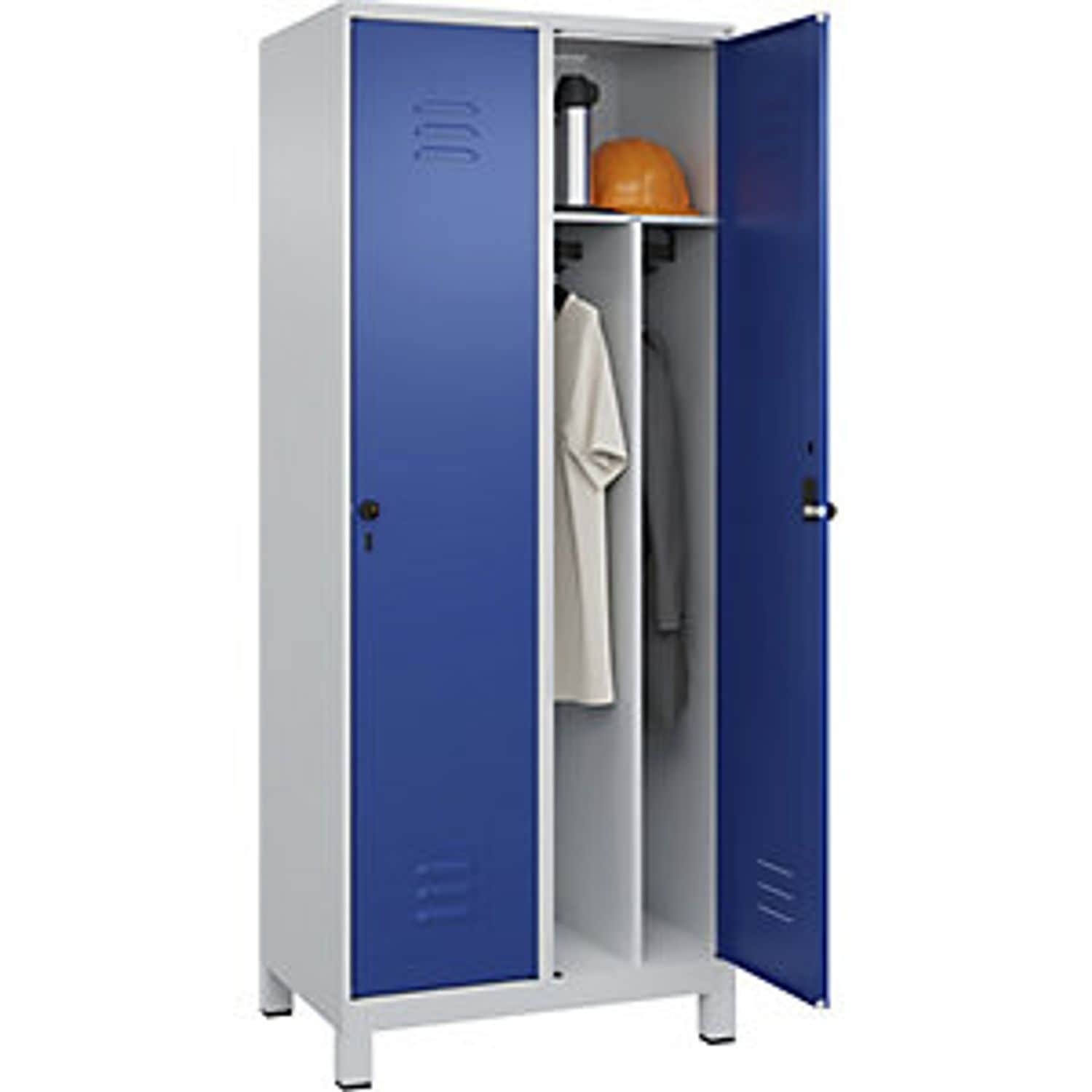 EUROKRAFTpro Evolo Plus Bench Seat Z Locker 2 Compartments Grey 807954