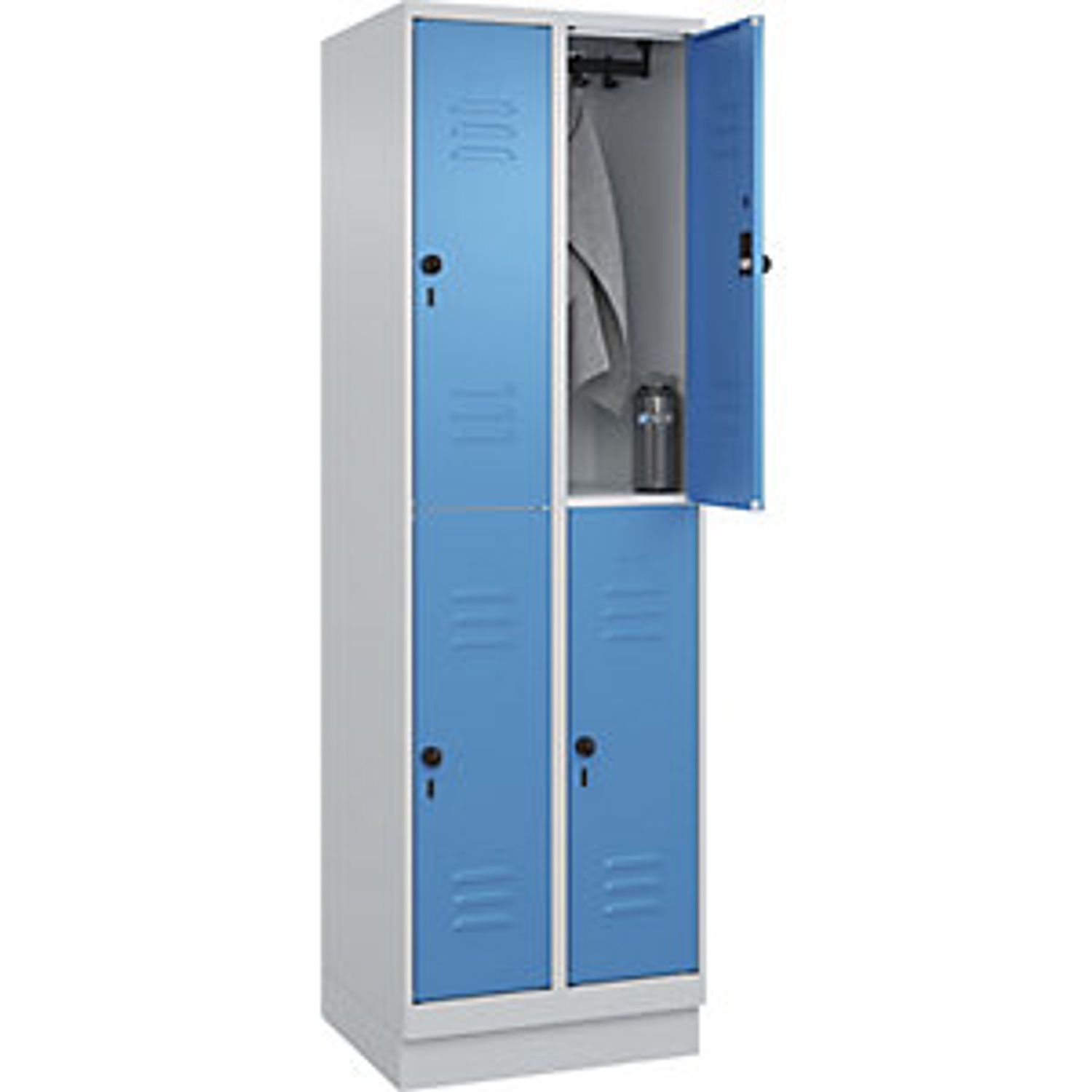 EUROKRAFTpro Evolo Plus Bench Seat Z Locker 2 Compartments White 807923 798172