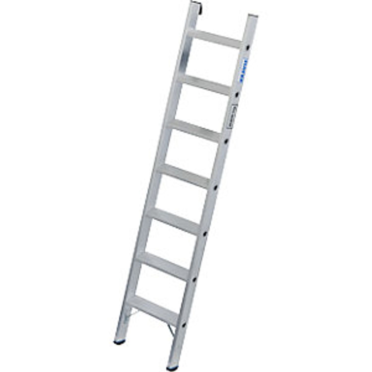 EUROKRAFTpro Heavy Duty Lean to Ladder 80mm Aluminium Steps Up to 225 kg 7 Steps