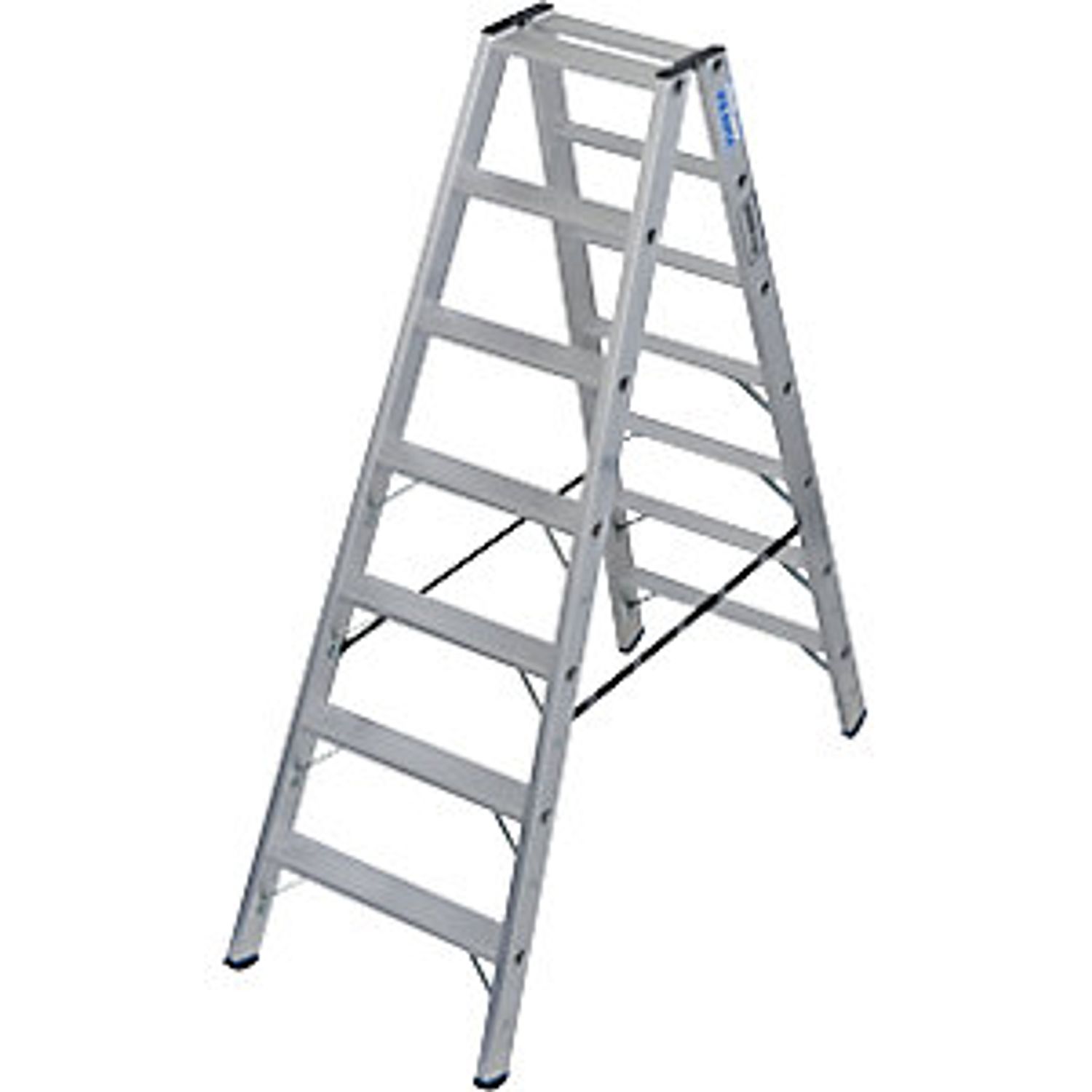 EUROKRAFTpro Heavy Duty Step Ladder Double Sided Access Up to 225 kg 2x7 Steps