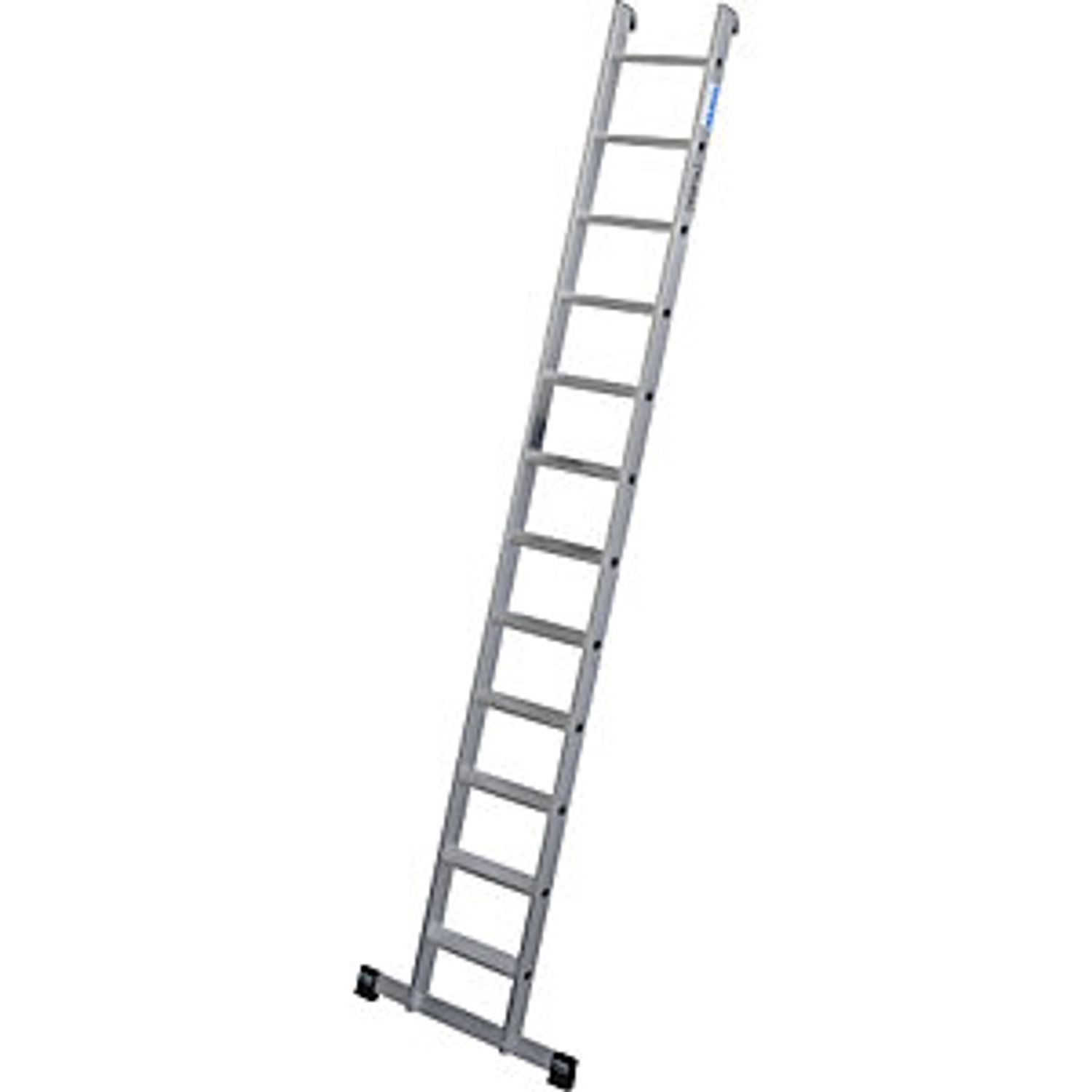EUROKRAFTpro Heavy Duty Lean to Ladder 80mm Aluminium Steps Up to 225 kg 12 Step