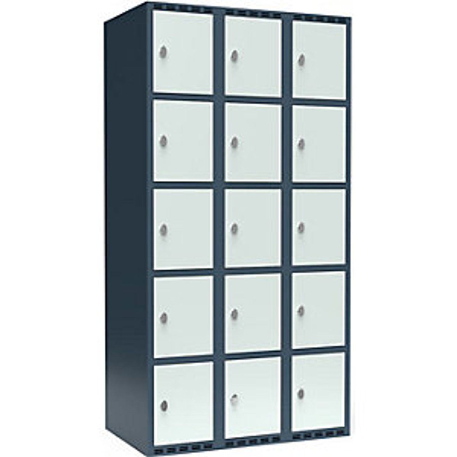 EUROKRAFTpro Evolo Plus 6-fold Compartment Locker 3 Compartments Light Grey/gent