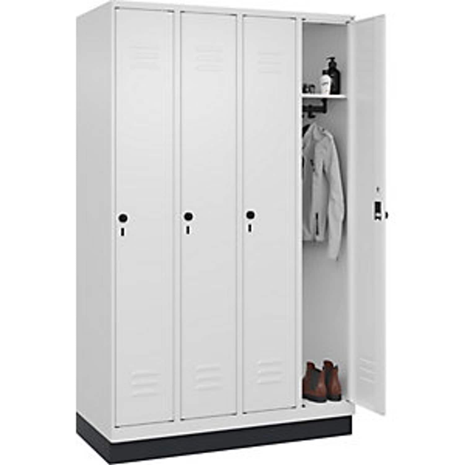 EUROKRAFTpro Classic Plus 5-fold Compartment Locker 2 Compartments Grey W 600mm