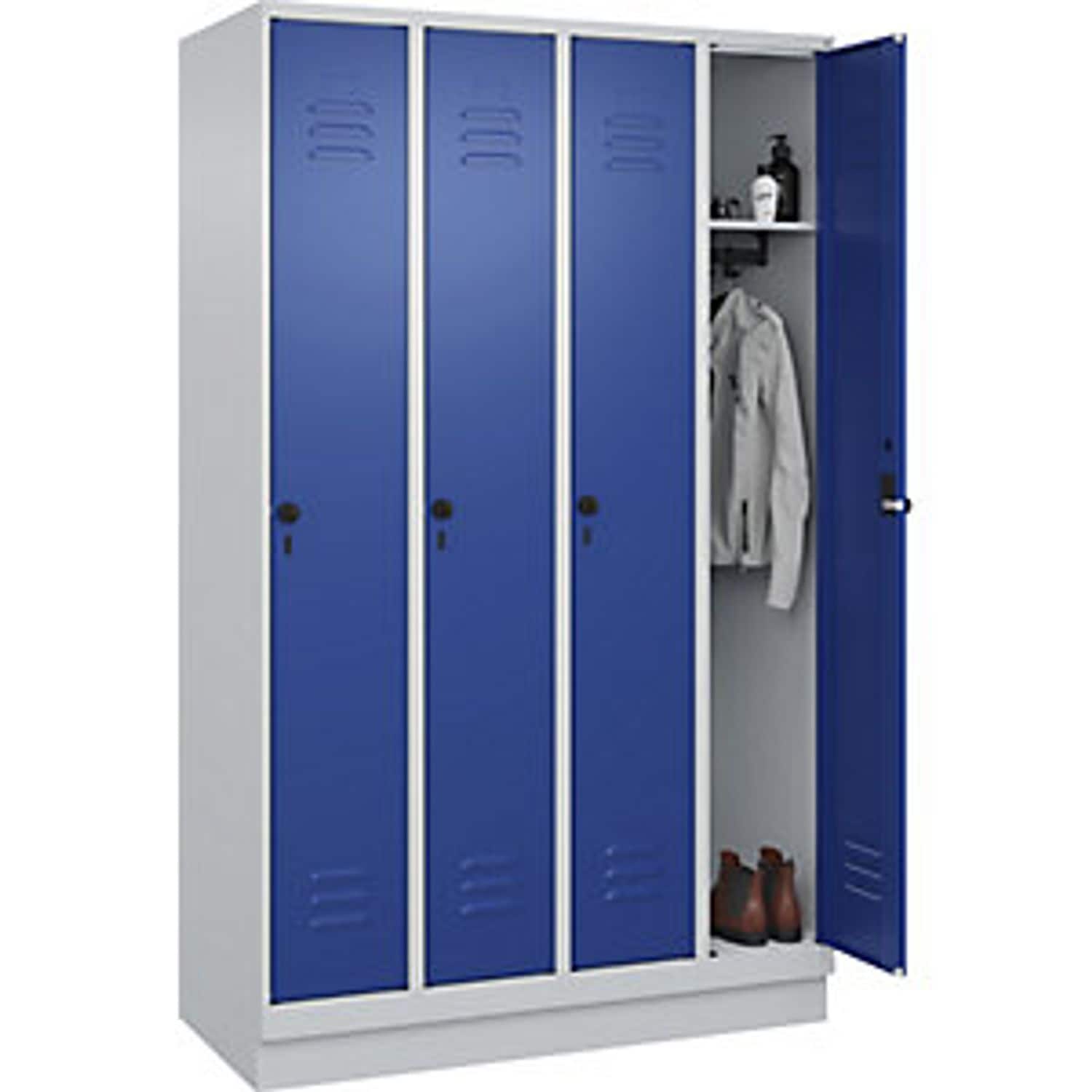 EUROKRAFTpro Classic Plus Clean and Dirty Clothes Locker Narrow 2 Compartments 7
