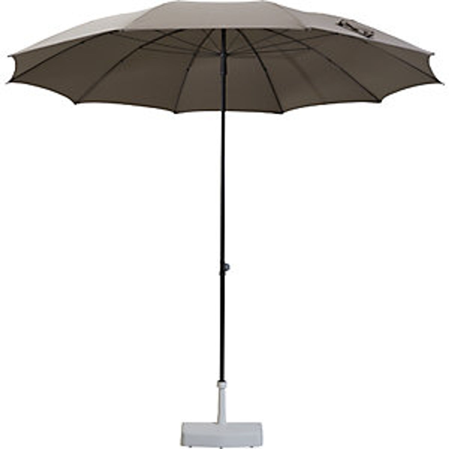EUROKRAFTpro Parasol Round Design 2800mm Charcoal Frame Taupe