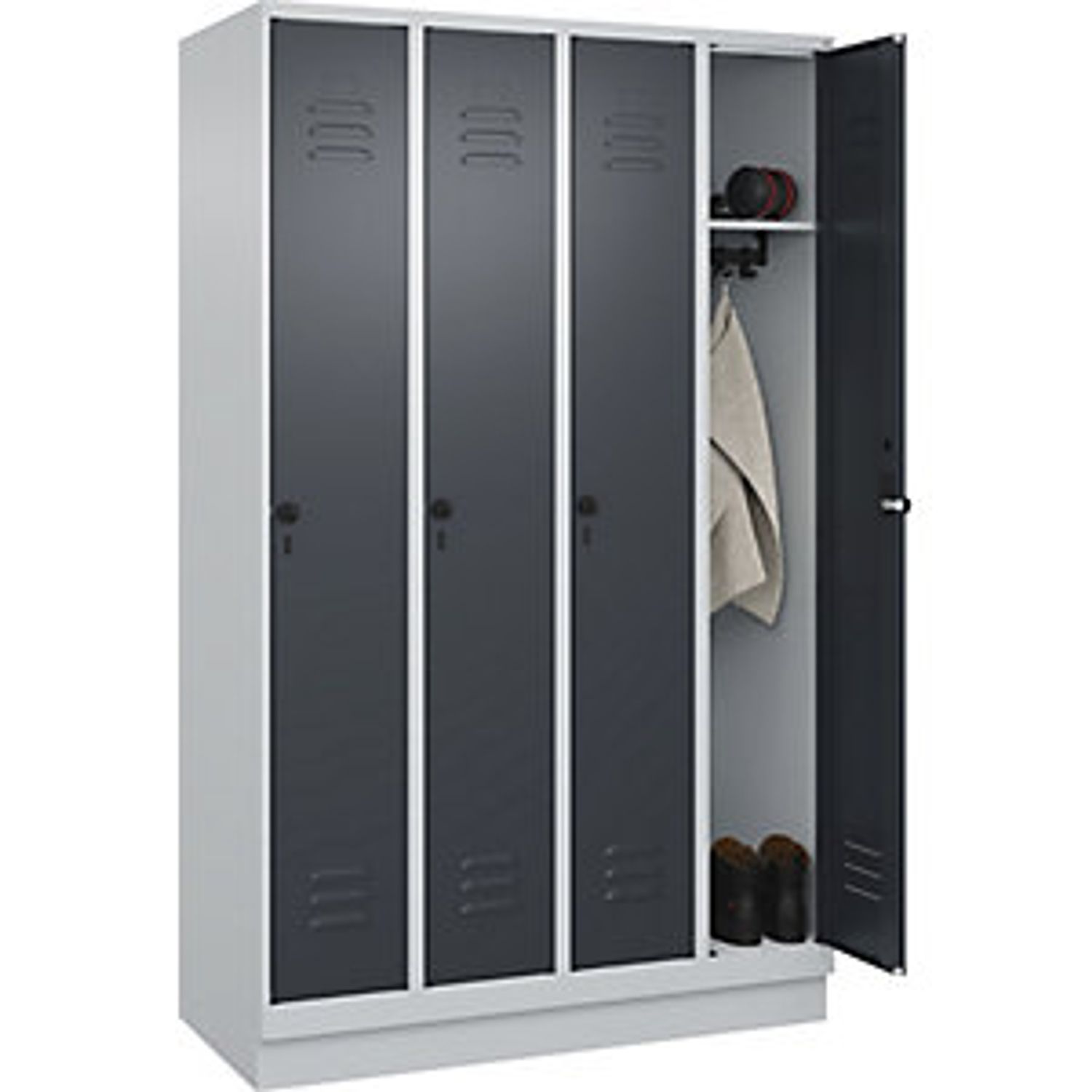 EUROKRAFTpro Classic Plus Clean and Dirty Bench Seat Clothes Locker 1 Compartmen