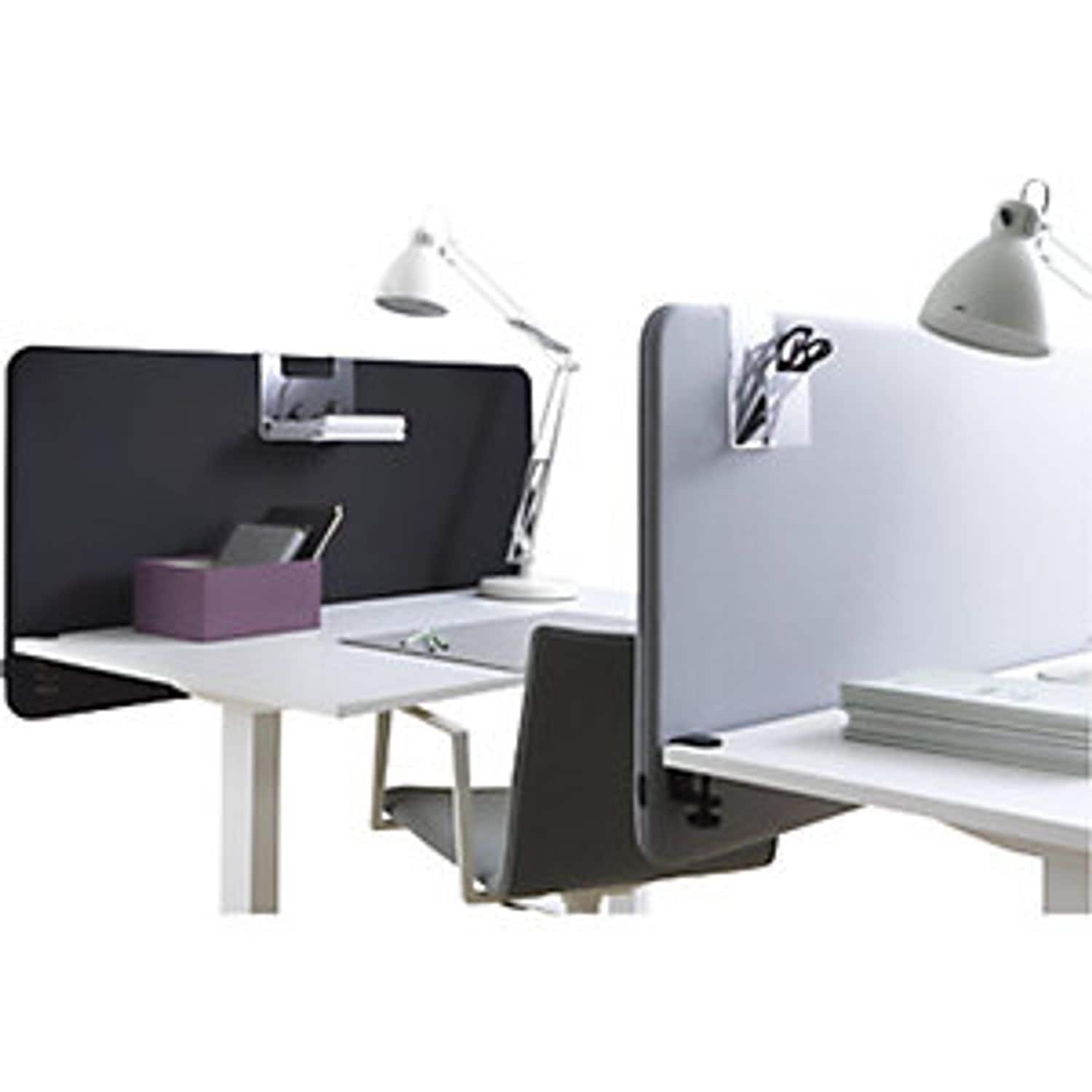 ABSTRACTA AB Standard Acoustic Desk Partition with Rounded Corners Height 650mm