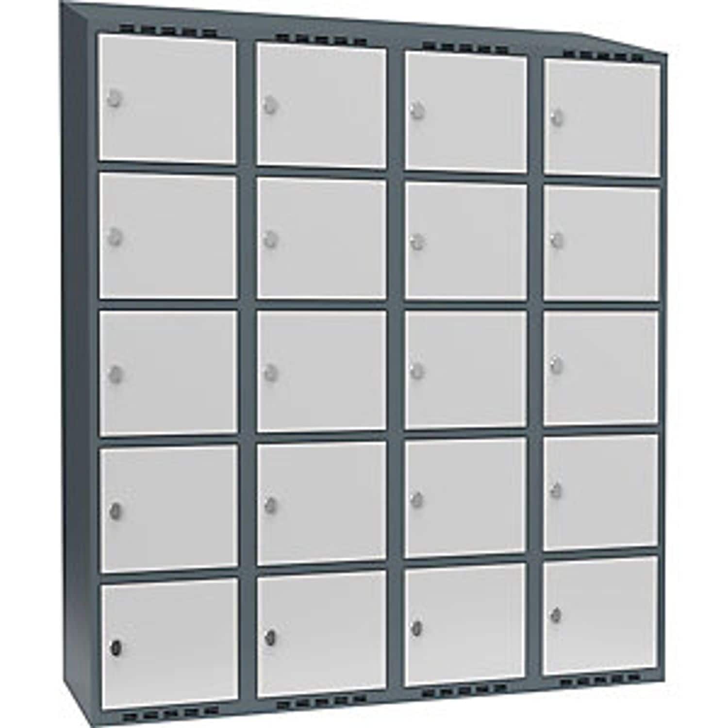 EUROKRAFTpro Classic Plus Clean and Dirty Clothes Locker 1 Compartment Light Gre