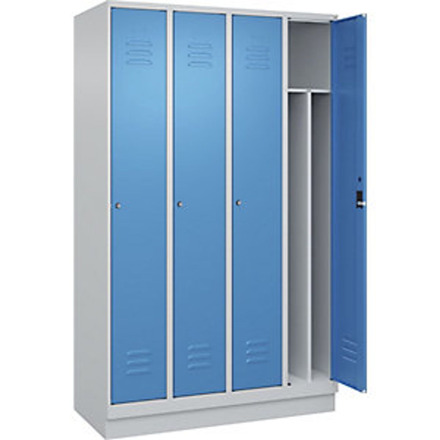 EUROKRAFTpro Classic Plus Bench Seat Z Locker 3 Compartments Traffic White 79933