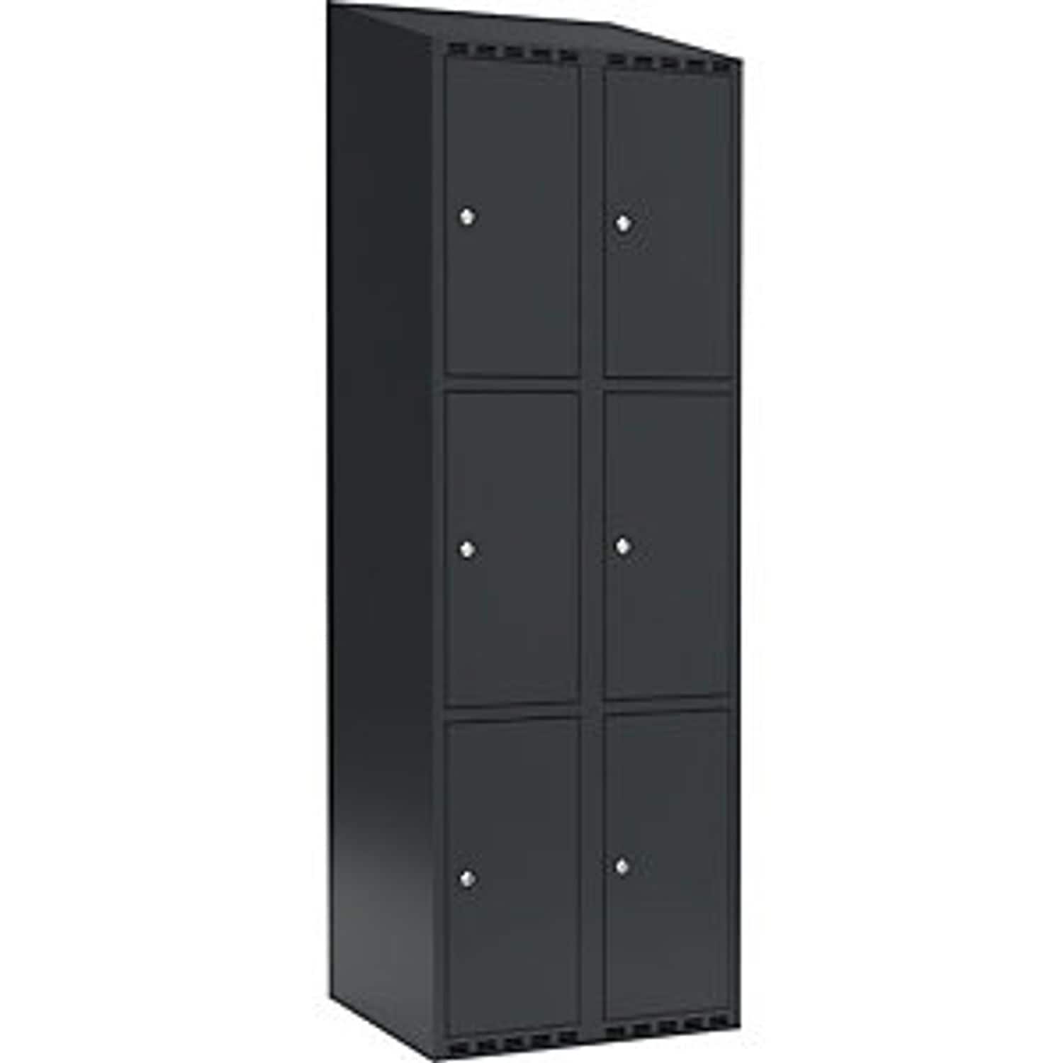 EUROKRAFTpro Evolo Plus 4-fold Compartment Locker 3 Compartments Light Grey 8103