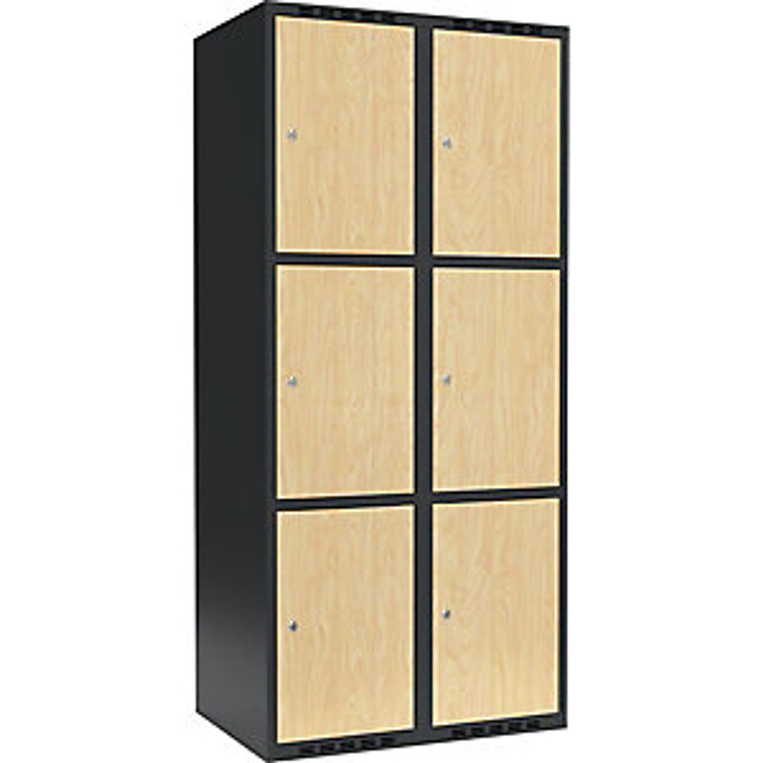 EUROKRAFTpro Classic Plus 3-fold Compartment Locker 2 Compartments Light Grey W