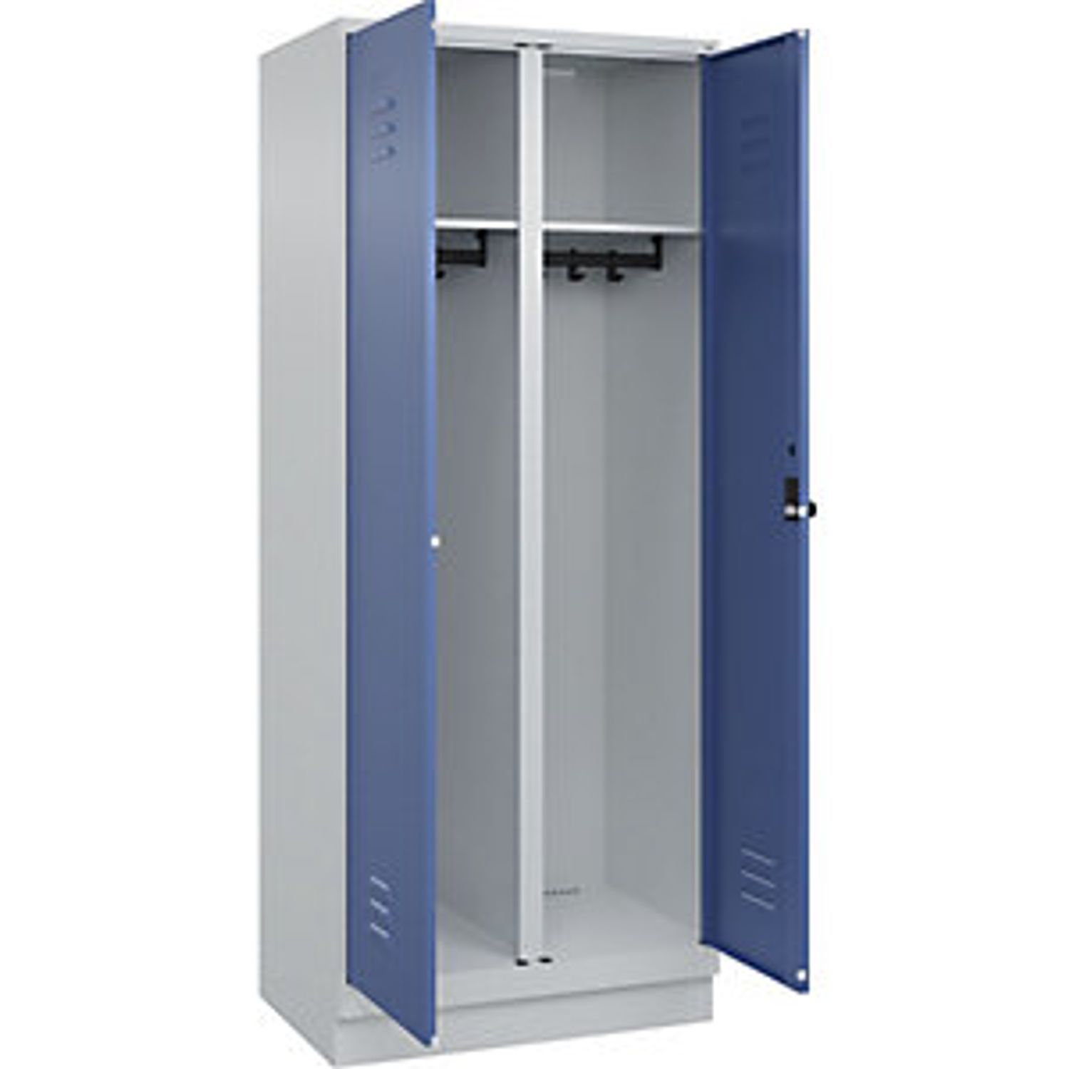 EUROKRAFTpro Classic Plus 3-fold Compartment Locker 3 Compartments Light Grey/gr