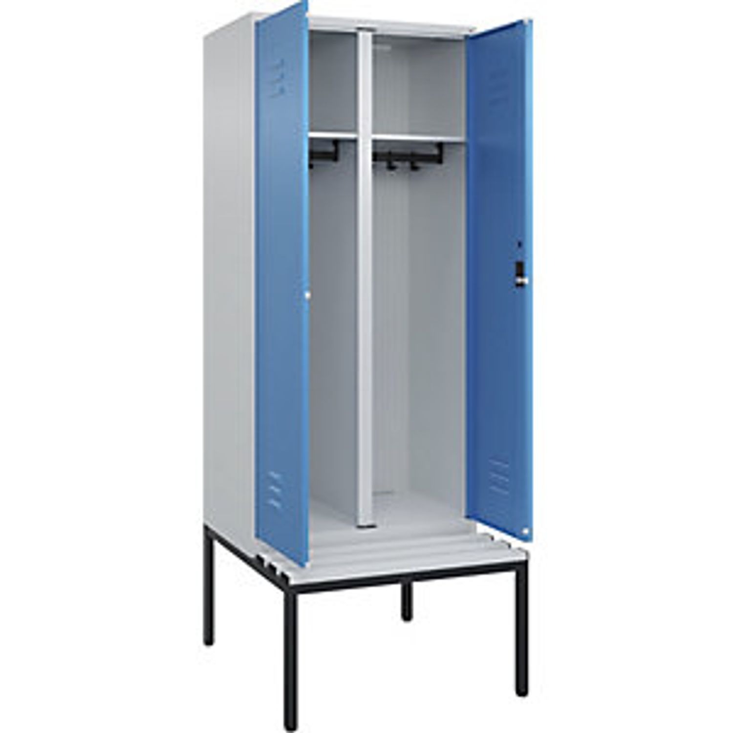 EUROKRAFTpro Classic Plus 5-fold Compartment Locker 2 Compartments Light Grey/di