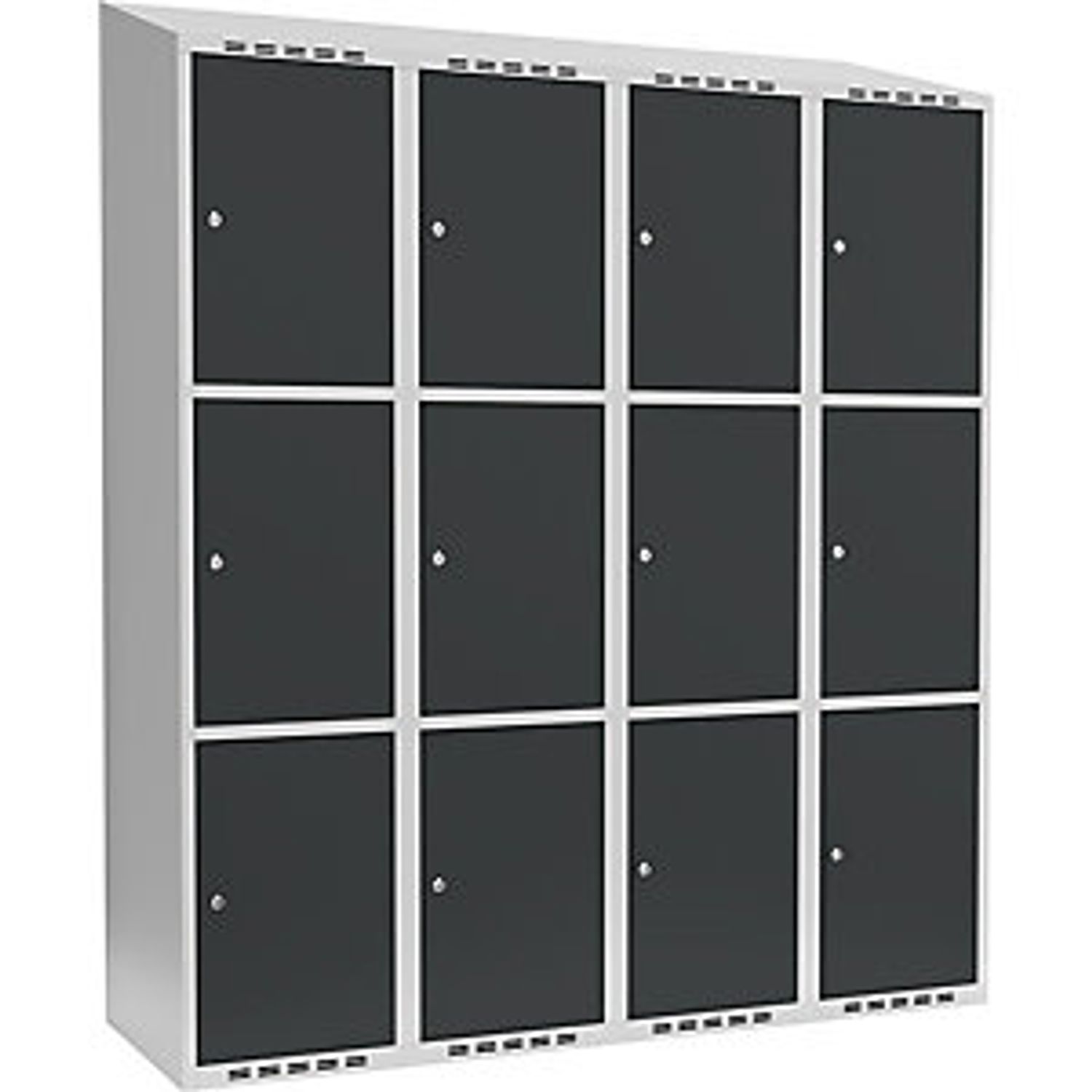 EUROKRAFTpro Evolo Plus 3-fold Compartment Locker 4 Compartments White 810364 79