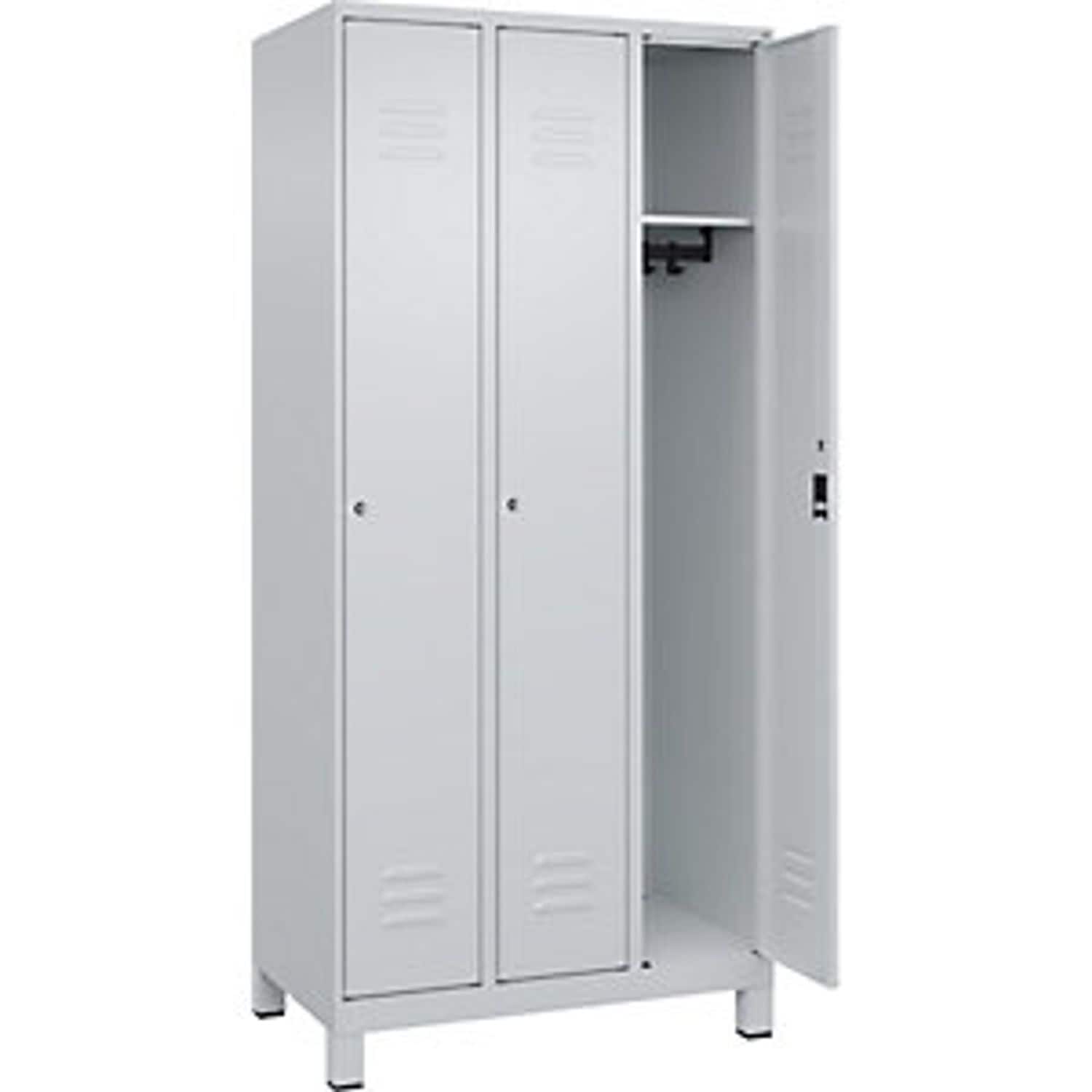 EUROKRAFTpro Classic Plus Z Locker 4 Compartments Light Grey/reseda Green W 1200