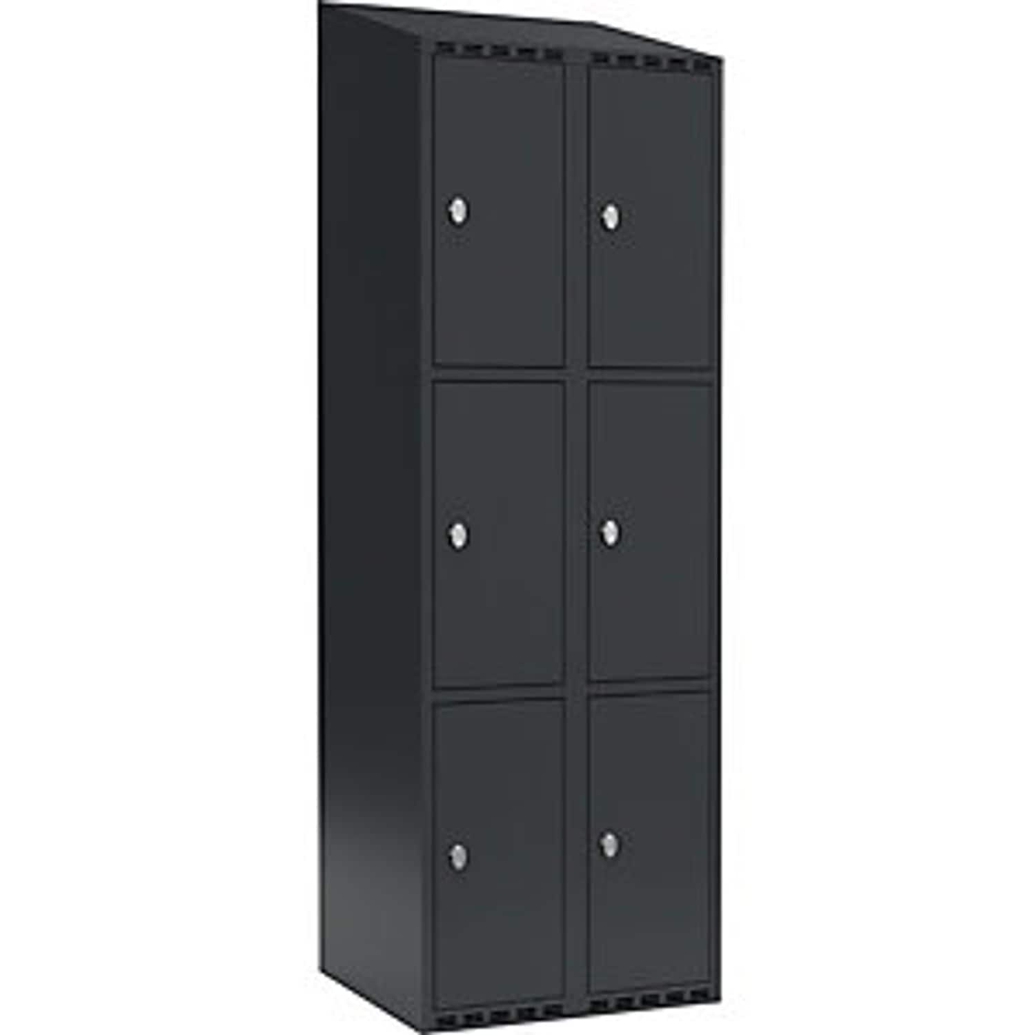 EUROKRAFTpro Classic Plus Bench Seat Double Deck Clothes Locker 3 Compartments L