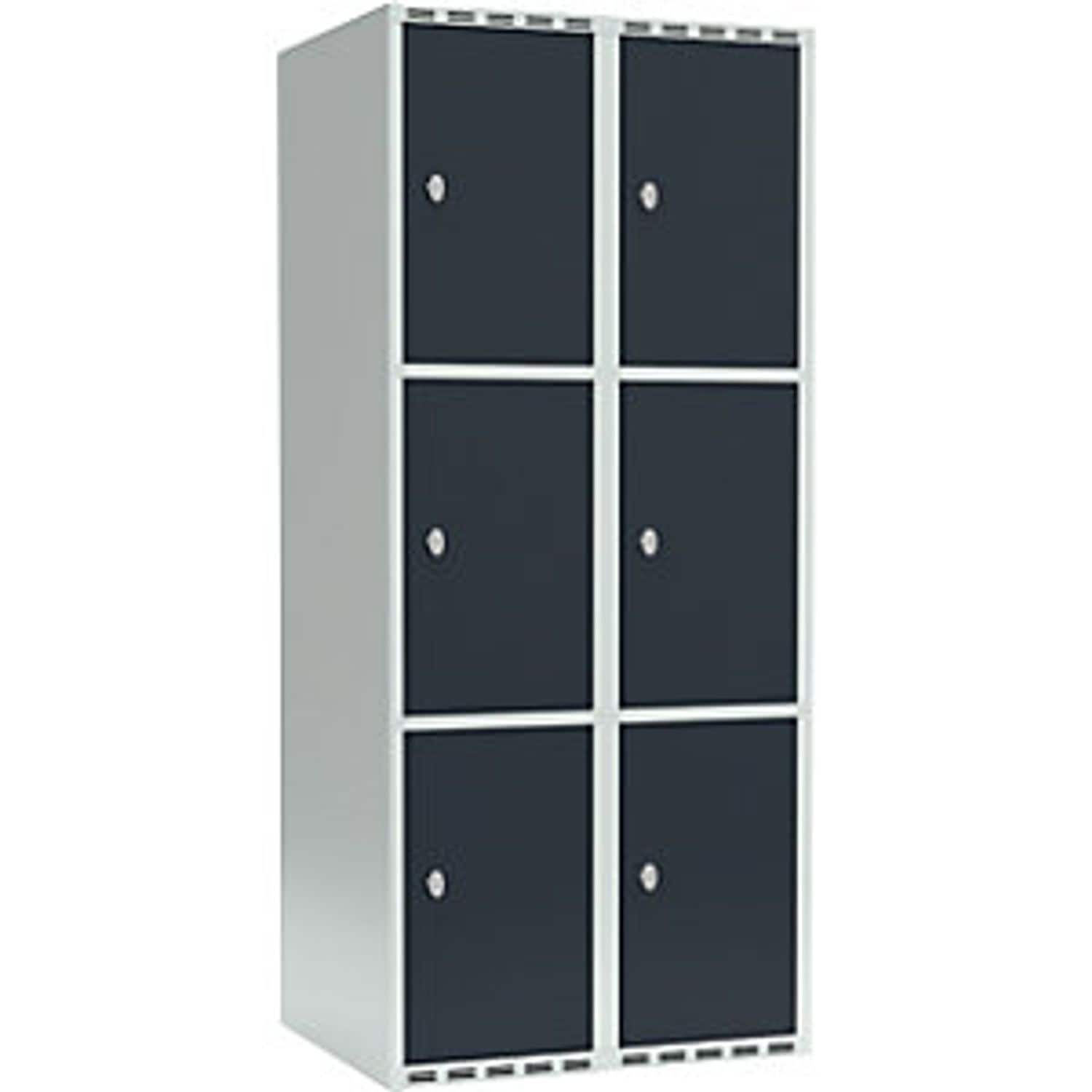 EUROKRAFTpro Evolo Plus 5-fold Compartment Locker 2 Compartments Grey 809061 793
