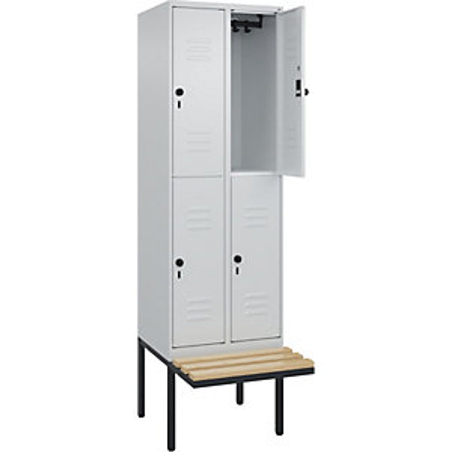 EUROKRAFTpro Classic Plus Clean and Dirty Clothes Locker Narrow 3 Compartments 7