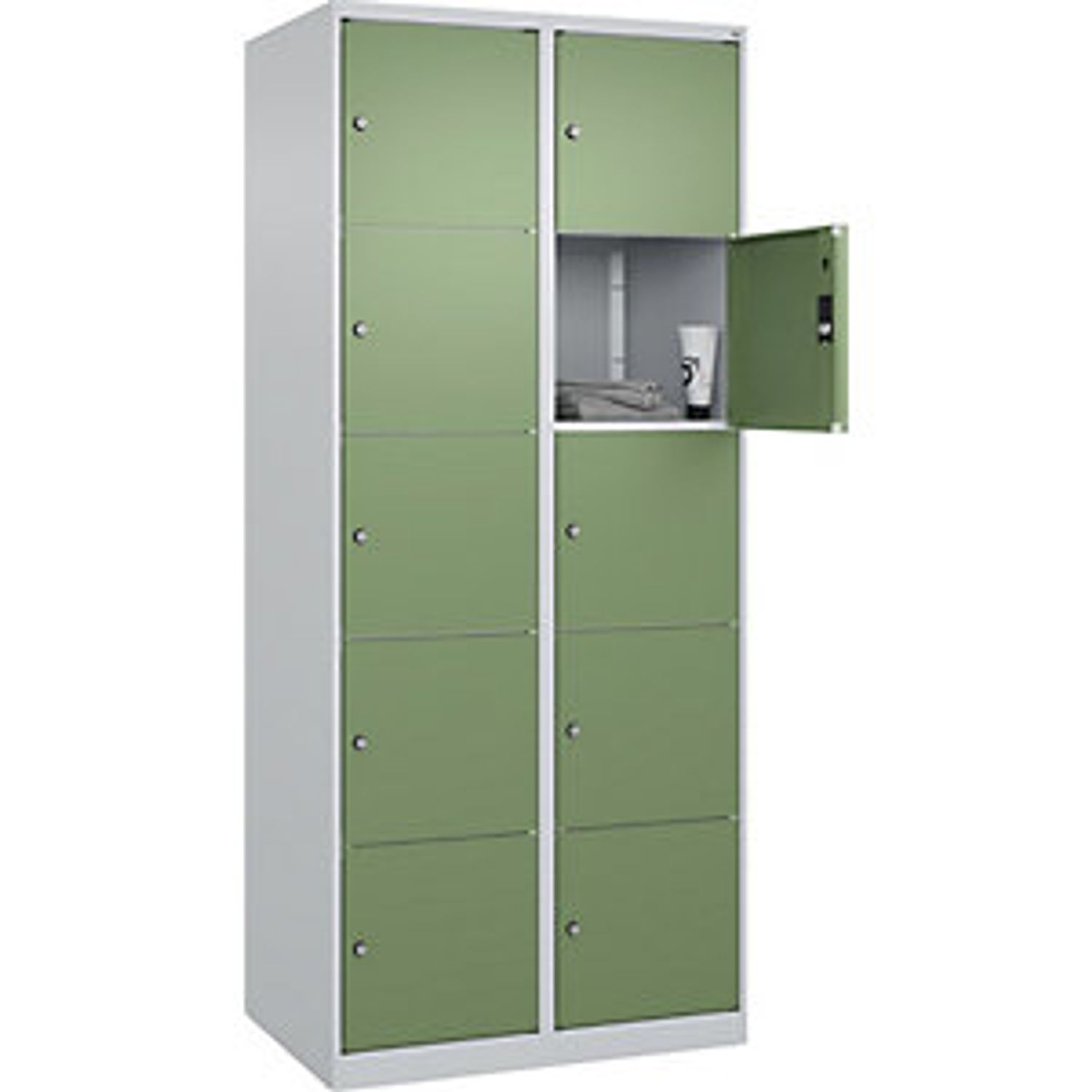 EUROKRAFTpro Classic Plus Bench Seat Double Deck Clothes Locker 2 Compartments L