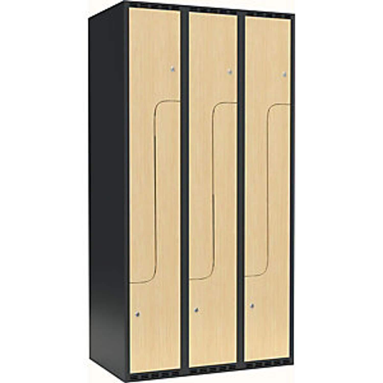 EUROKRAFTpro Classic Plus Clean and Dirty Bench Seat Clothes Locker 2 Compartmen