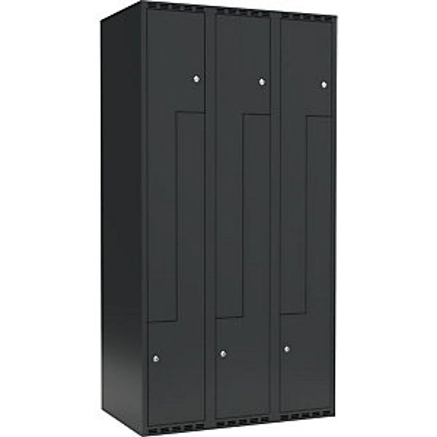 EUROKRAFTpro Evolo Plus 6-fold Compartment Locker 2 Compartments Light Grey/gent