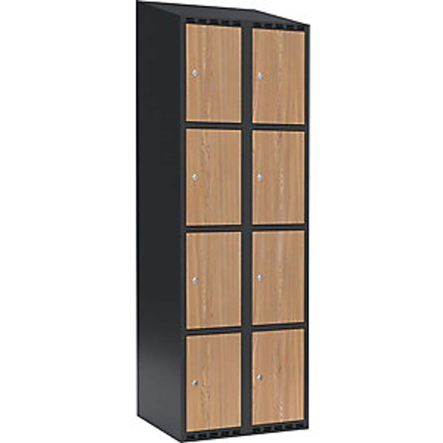 EUROKRAFTpro Classic Plus Bench Seat Clothes Locker 2 Compartments Light Grey/di