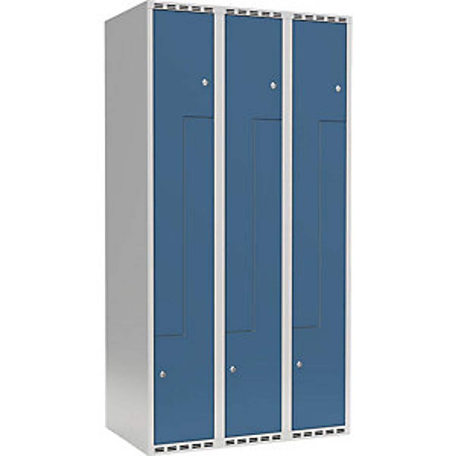 EUROKRAFTpro Evolo Plus 3-fold Compartment Locker 4 Compartments Light Grey 8092