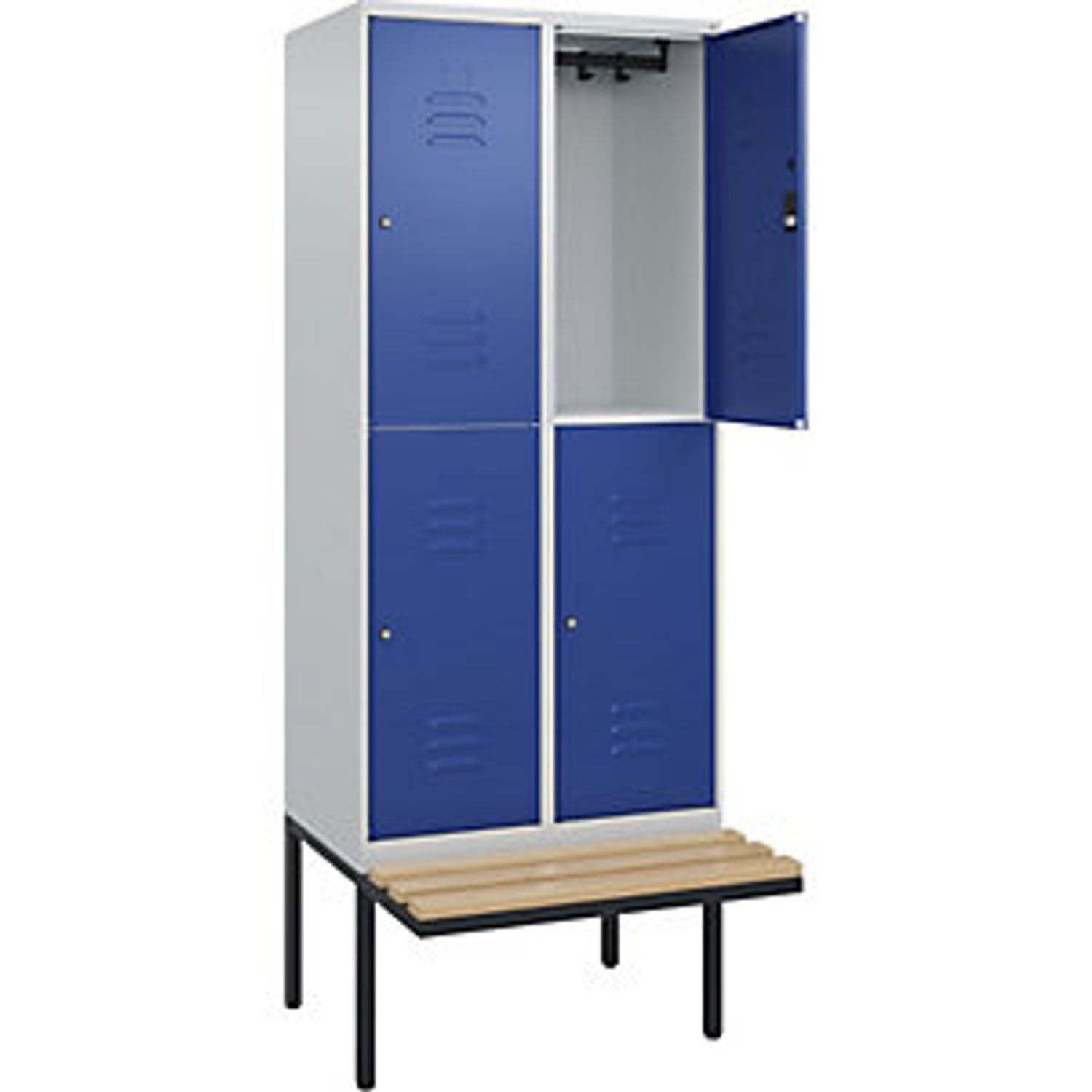 EUROKRAFTpro Evolo Plus Z-locker 3 Compartments Light Grey W 1200mm 6 Compartmen