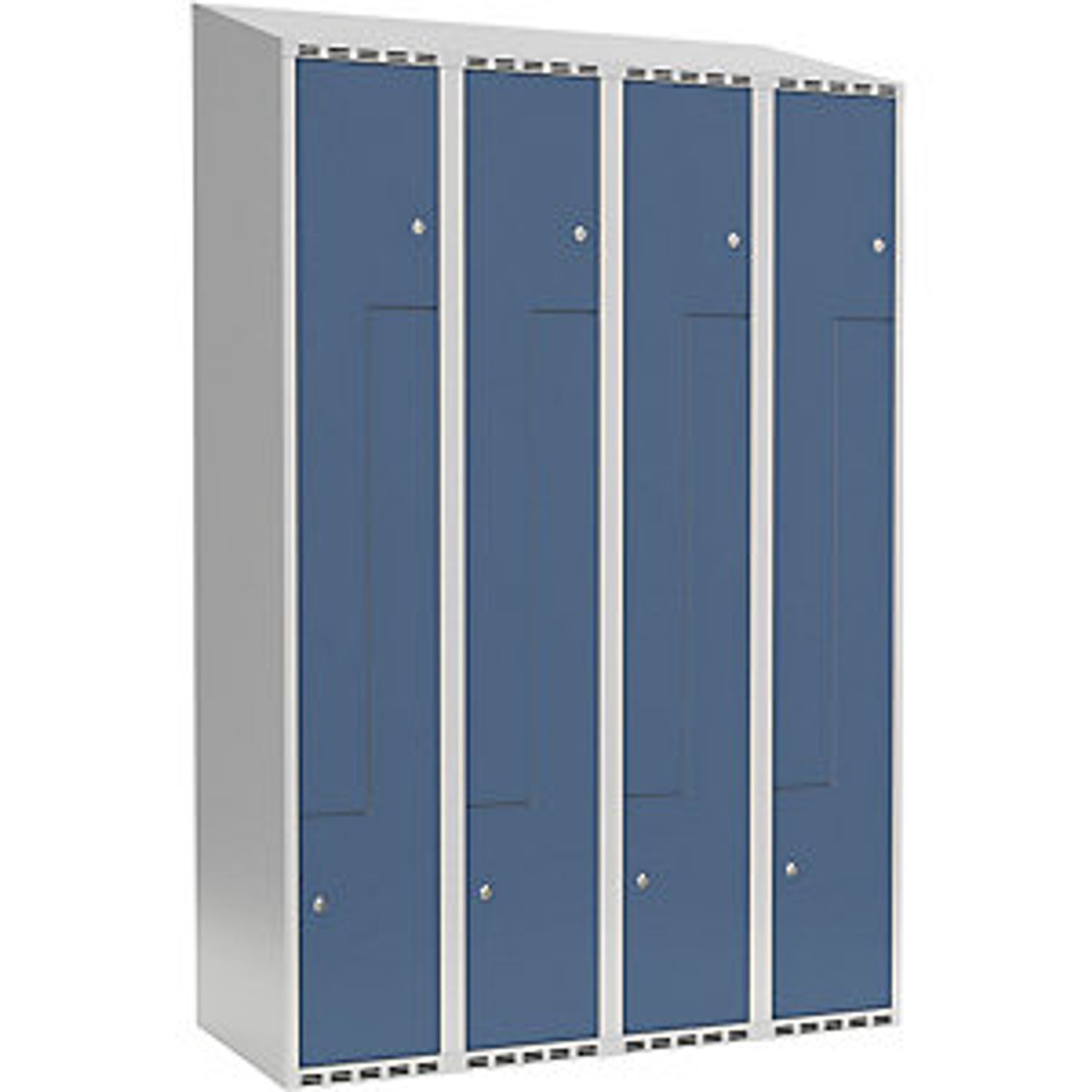 EUROKRAFTpro Evolo Plus 3-fold Compartment Locker 2 Compartments Light Grey/ligh