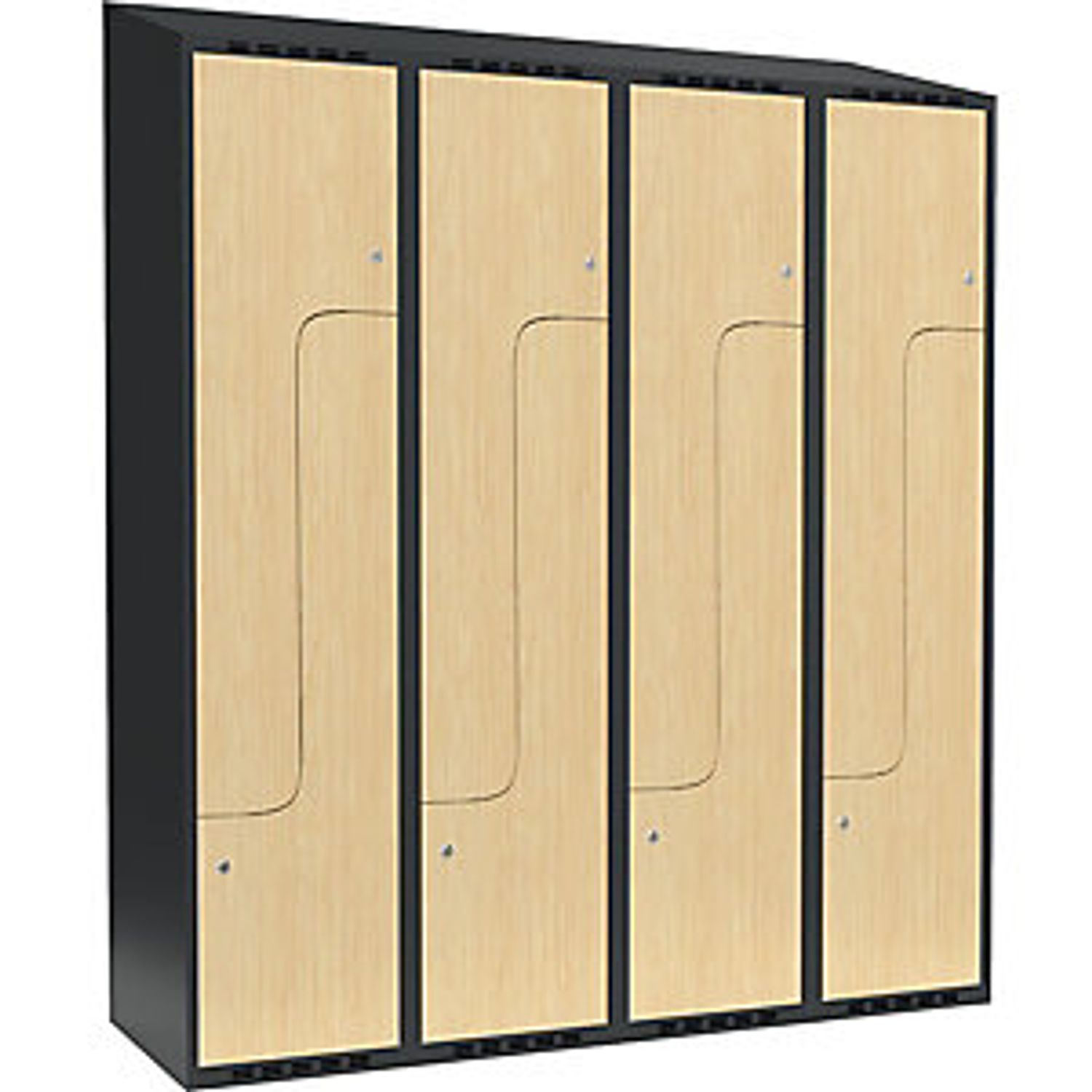 EUROKRAFTpro Classic Plus Clean and Dirty Bench Seat Clothes Locker Narrow 2 Com
