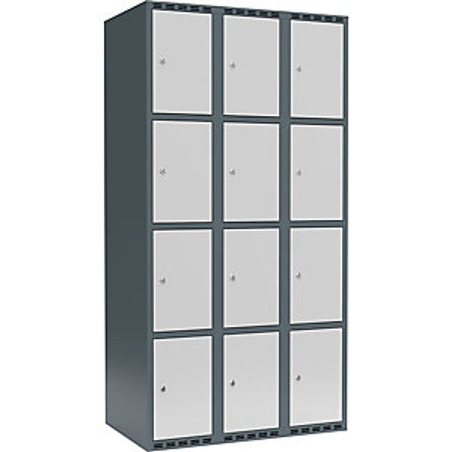 EUROKRAFTpro Evolo Plus 3-fold Compartment Locker 3 Compartments Grey 809237 793