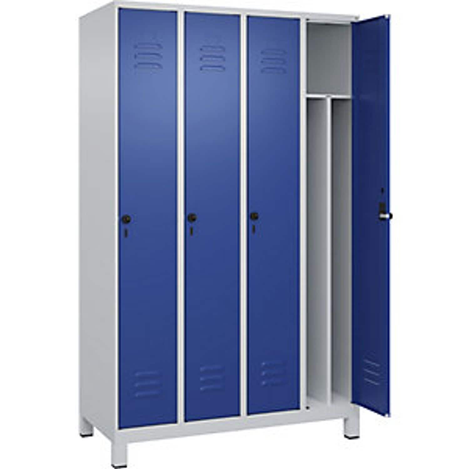 EUROKRAFTpro Classic Plus 5-fold Compartment Locker 3 Compartments Traffic White