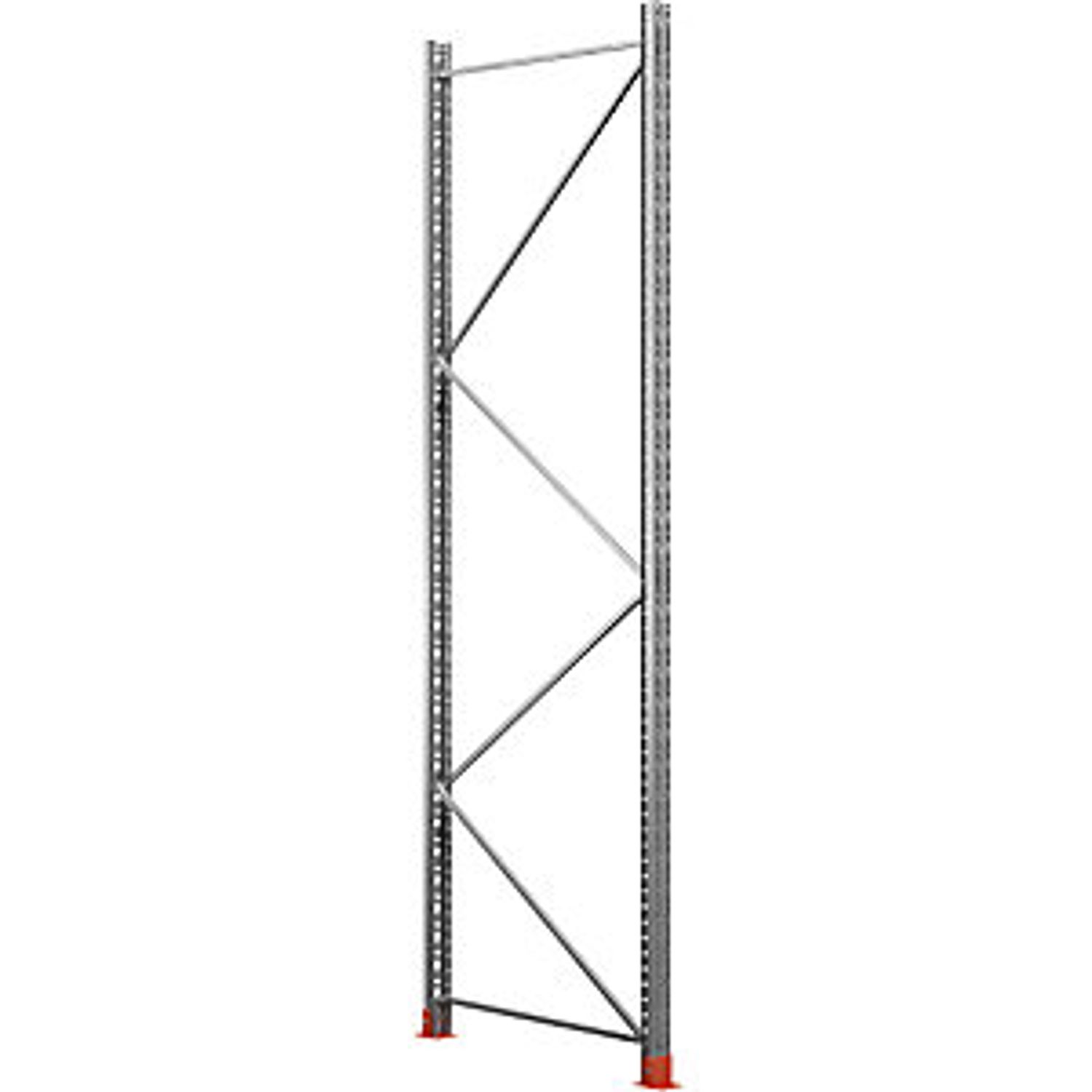EUROKRAFTpro Upright Frame for Space Pallet Racking Zinc Plated HxD 3500 x 800mm