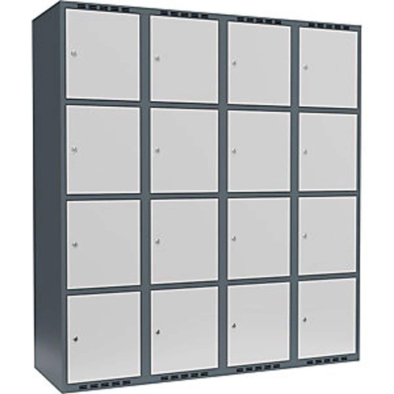 EUROKRAFTpro Evolo Plus 3-fold Compartment Locker 4 Compartments Grey 809845 793