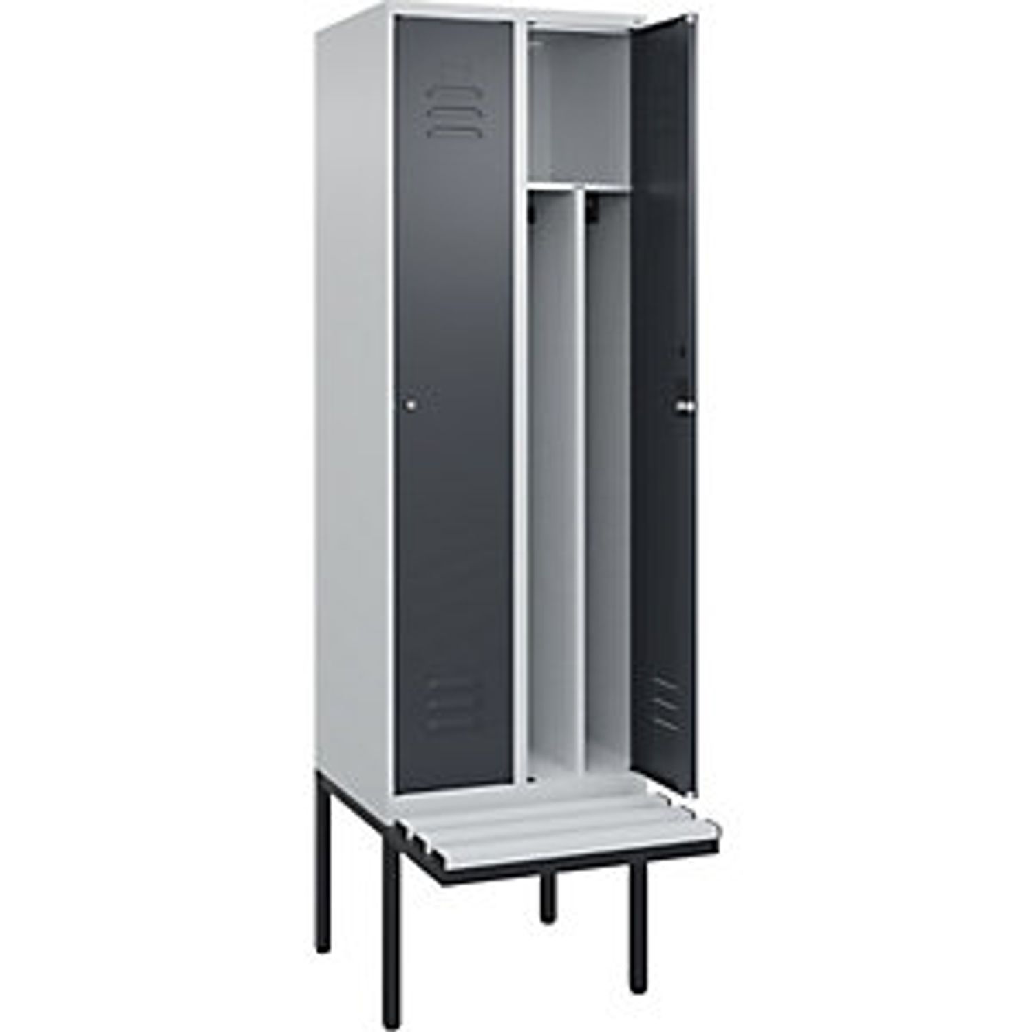 EUROKRAFTpro Evolo Plus Z-locker 2 Compartments Light Grey/gentian Blue 809910