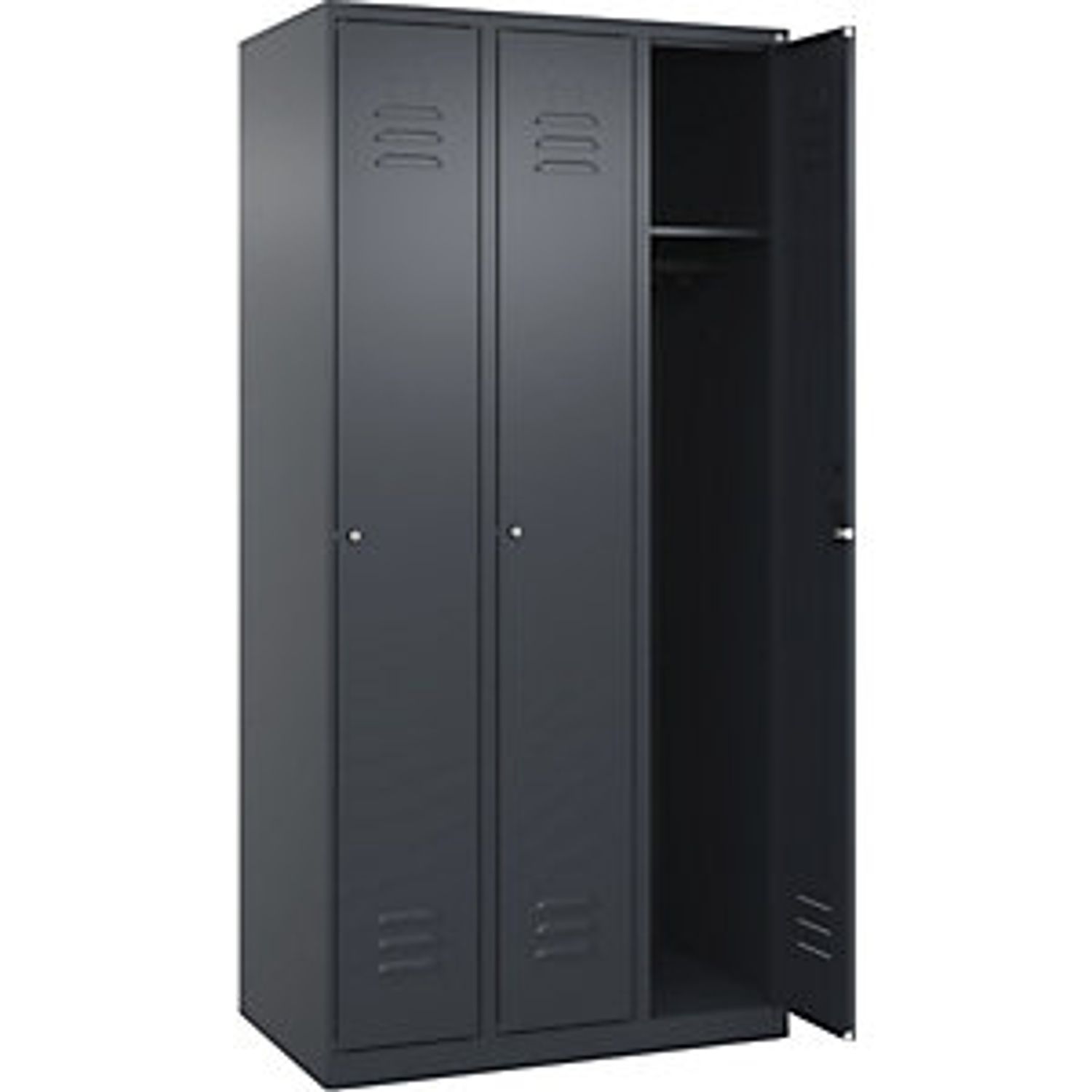 EUROKRAFTpro Classic Plus Clean and Dirty Clothes Locker 2 Compartments Light Gr