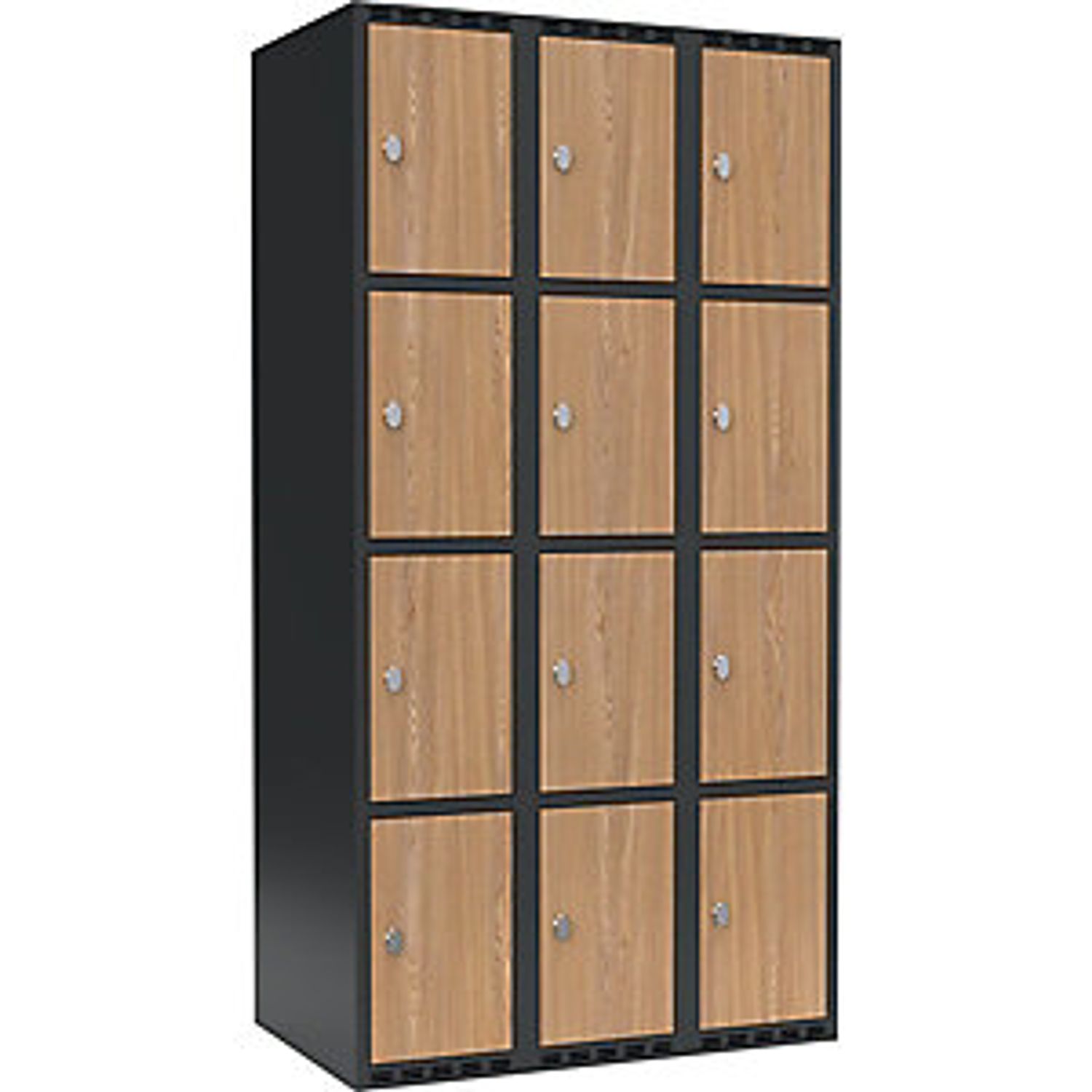 EUROKRAFTpro Classic Plus Bench Seat Clothes Locker 3 Compartments Light Grey 79