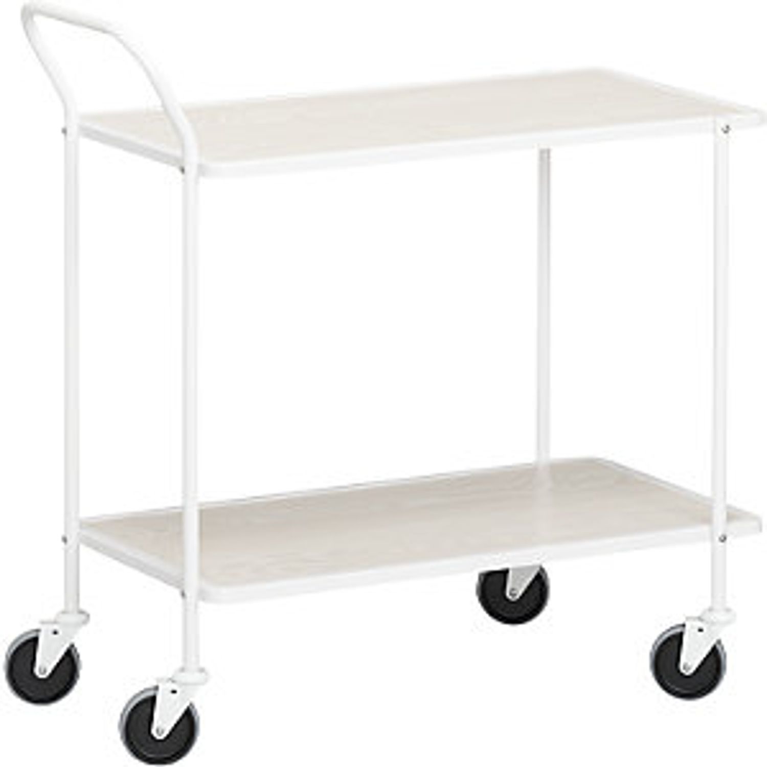 WFI AB Nilla Table Trolley LxWxH 790 x 430 x 880mm 2 Shelves White