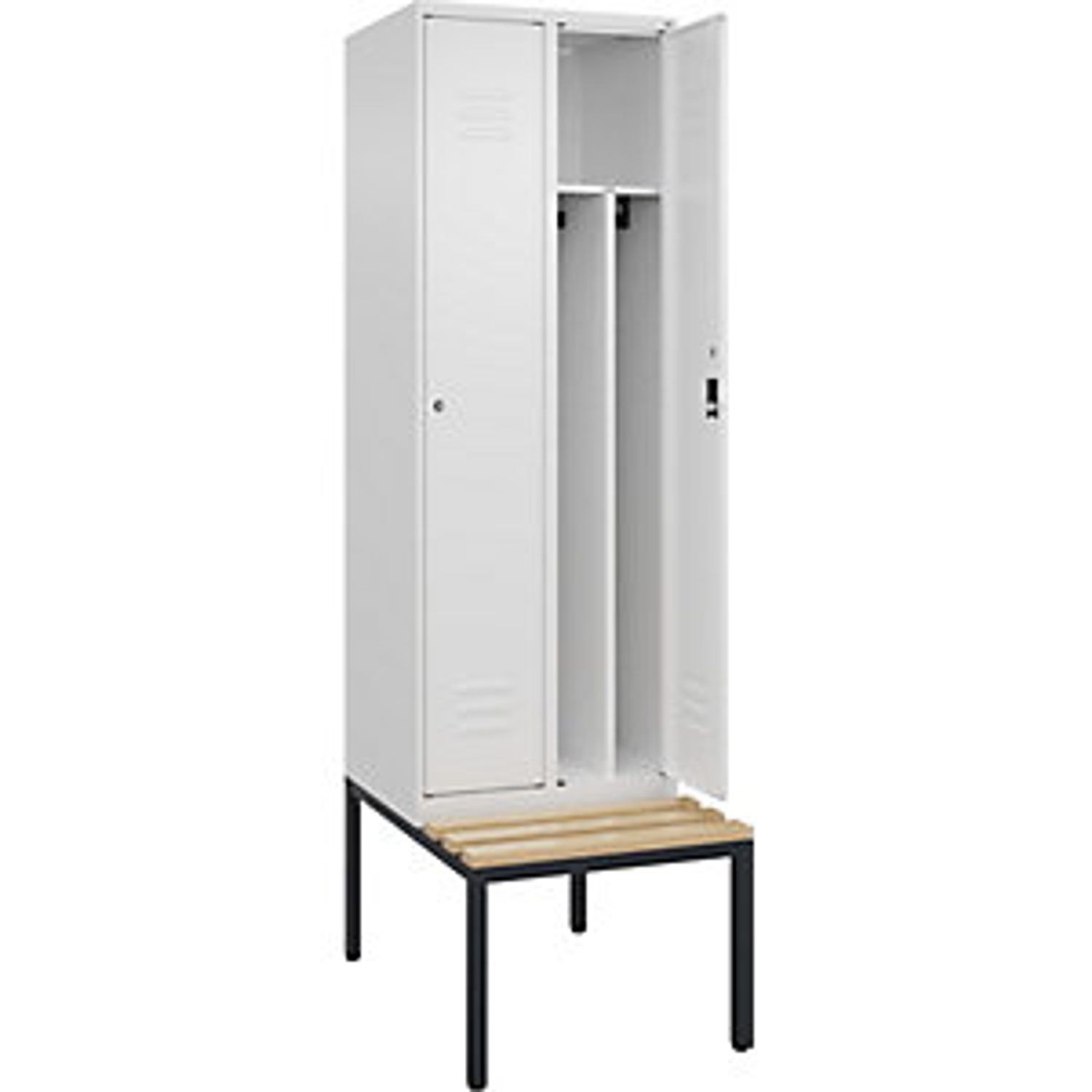 EUROKRAFTpro Classic Plus 3-fold Compartment Locker 3 Compartments Light Grey/di