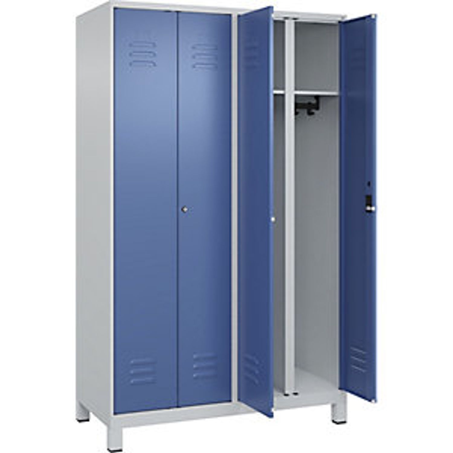 EUROKRAFTpro Classic Plus 4-fold Compartment Locker 4 Compartments Light Grey 79