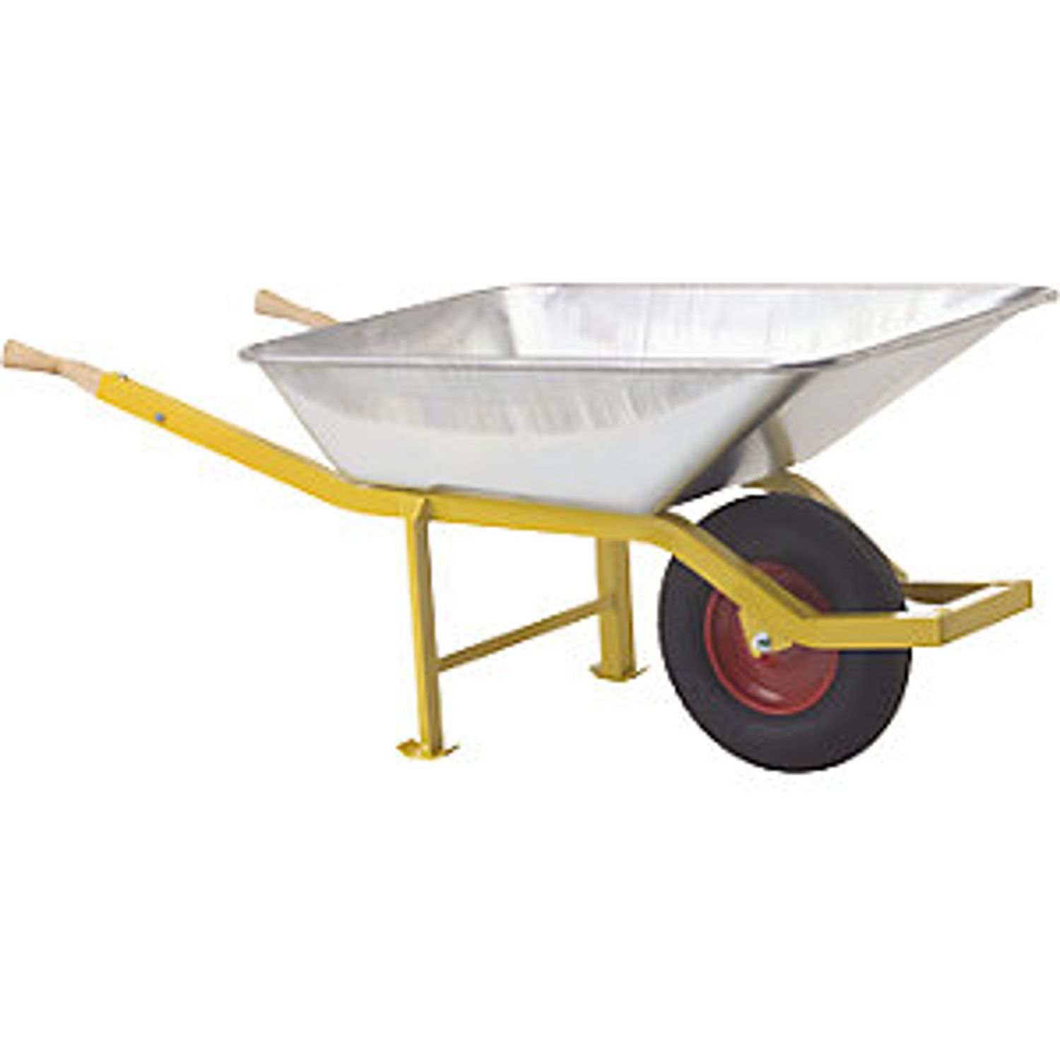 EUROKRAFTpro Bu 1400 SX Wheelbarrow Pneumatic Tyres Ball Bearings LxW 1560 x 715