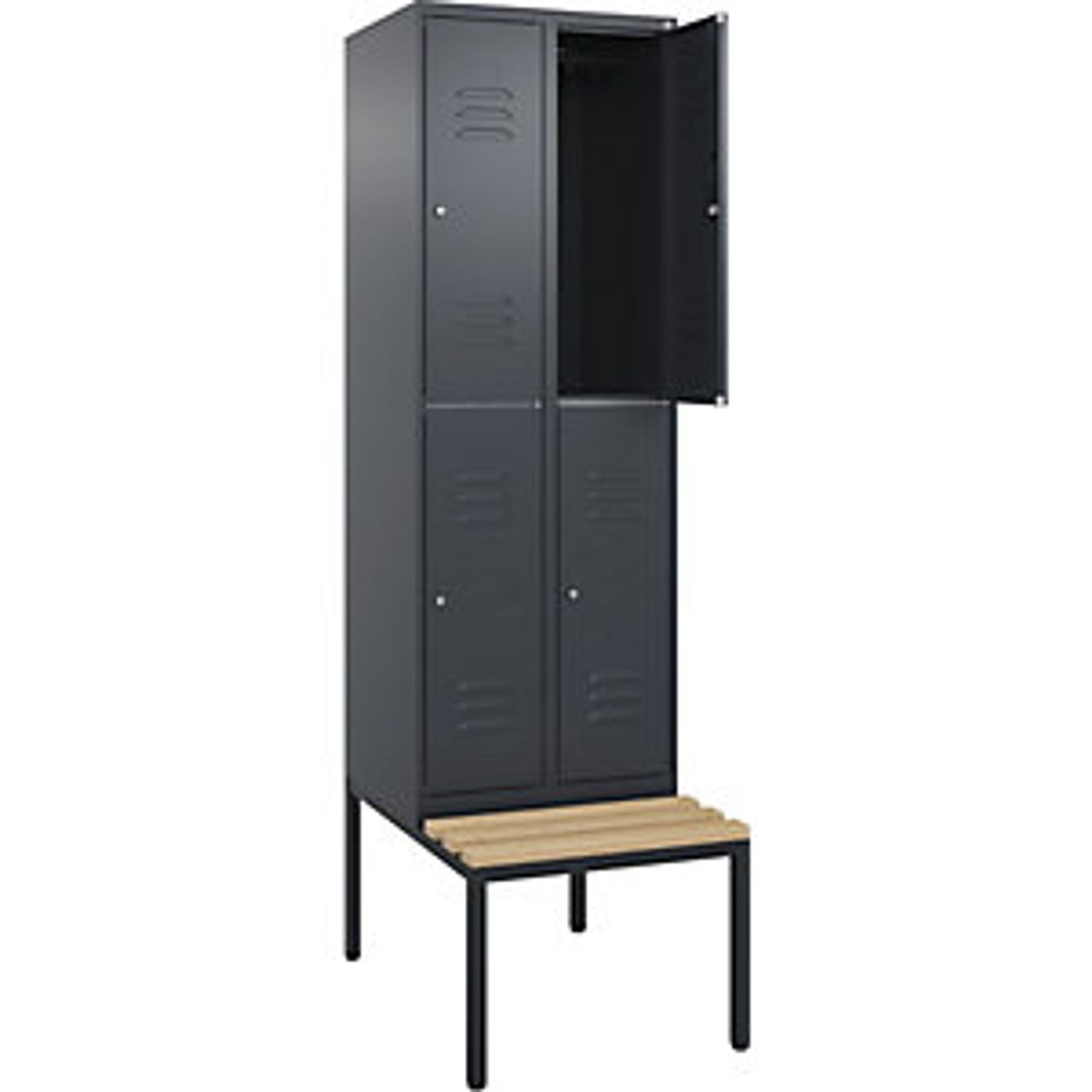 EUROKRAFTpro Classic Plus 3-fold Compartment Locker 4 Compartments Light Grey/re