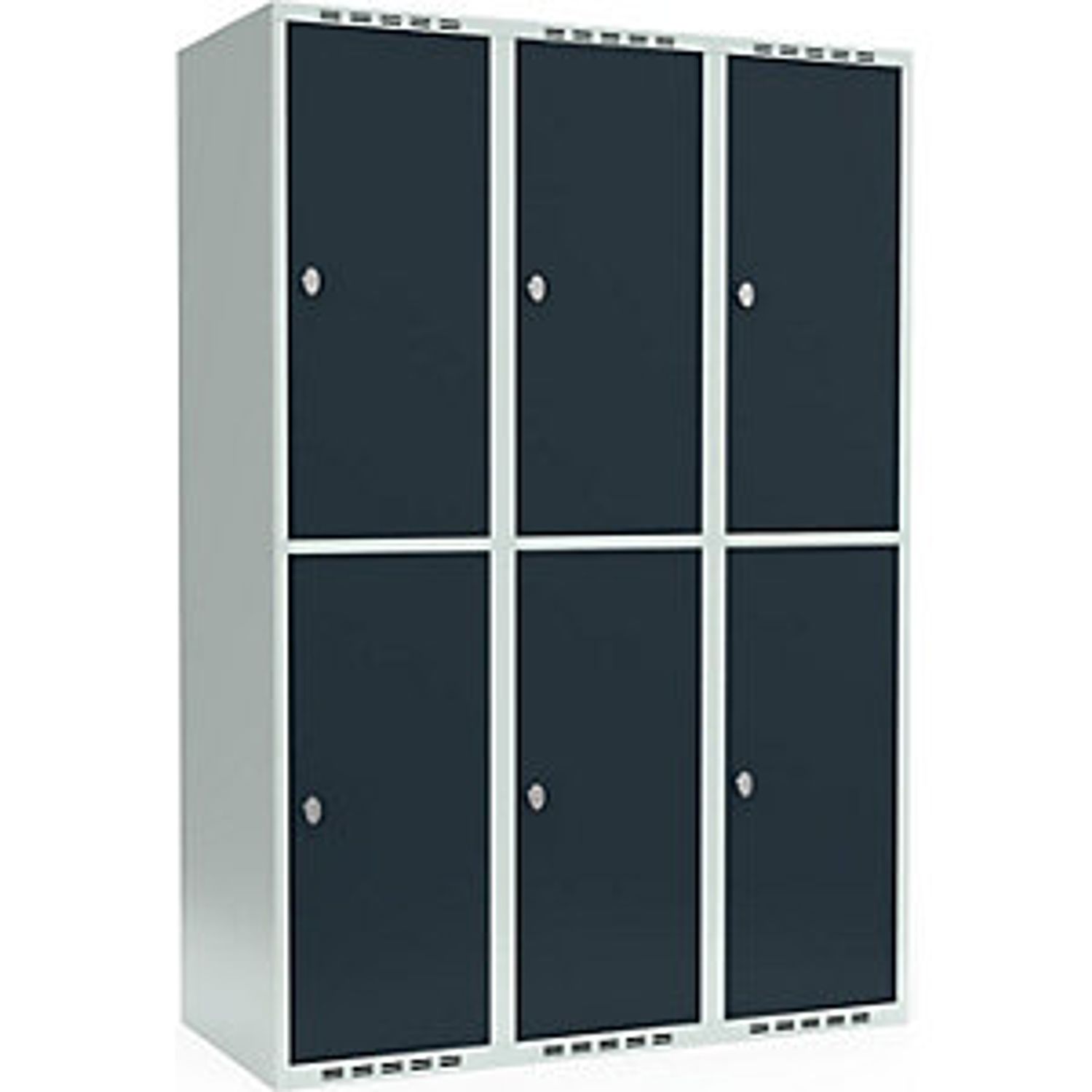 EUROKRAFTpro Evolo Plus 4-fold Compartment Locker 3 Compartments Light Grey/ligh