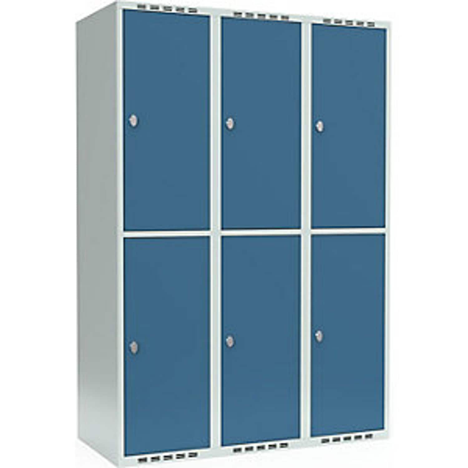 EUROKRAFTpro Classic Plus Clean and Dirty Bench Seat Clothes Locker Narrow 3 Com