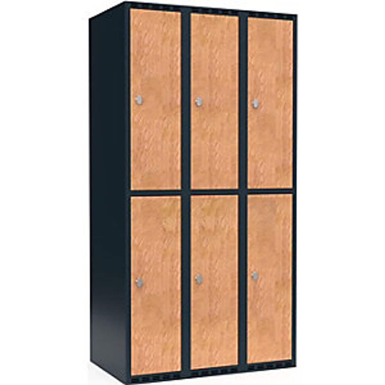 EUROKRAFTpro Classic Plus Double Deck Clothes Locker 3 Compartments Grey 800178