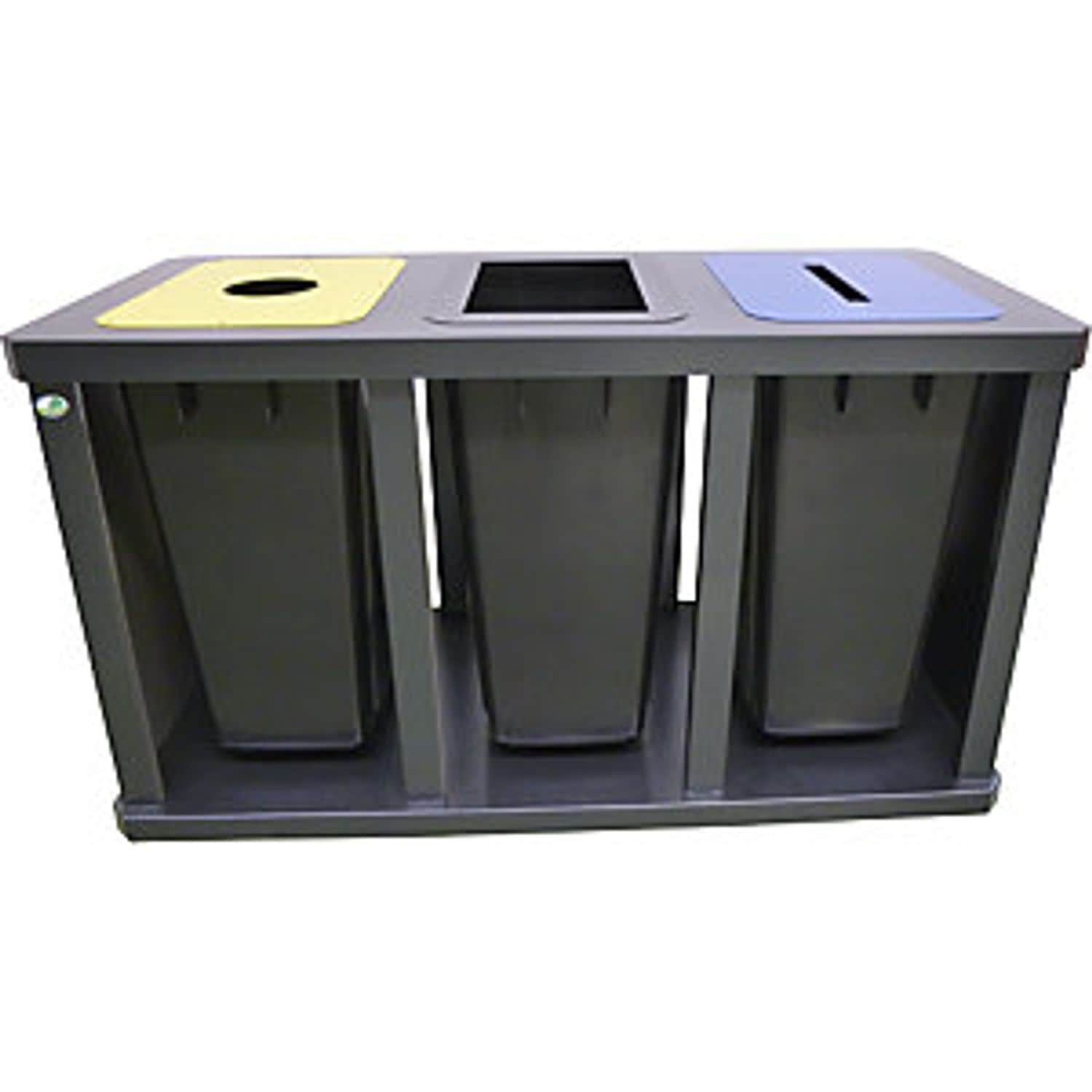 EUROKRAFTpro Tetris Recyclable Waste Collection Station 3 x 58L with Inner Conta