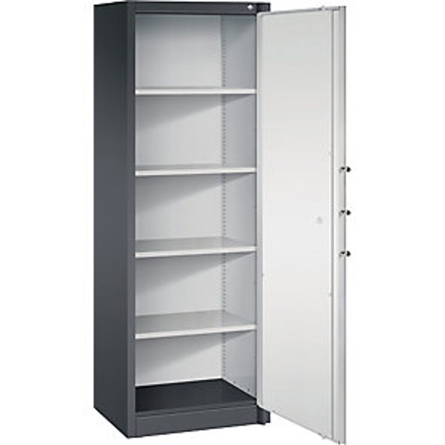 EUROKRAFTpro Fydor Double Deck Clothes Locker 3 Compartments Grey/birch 793712 8